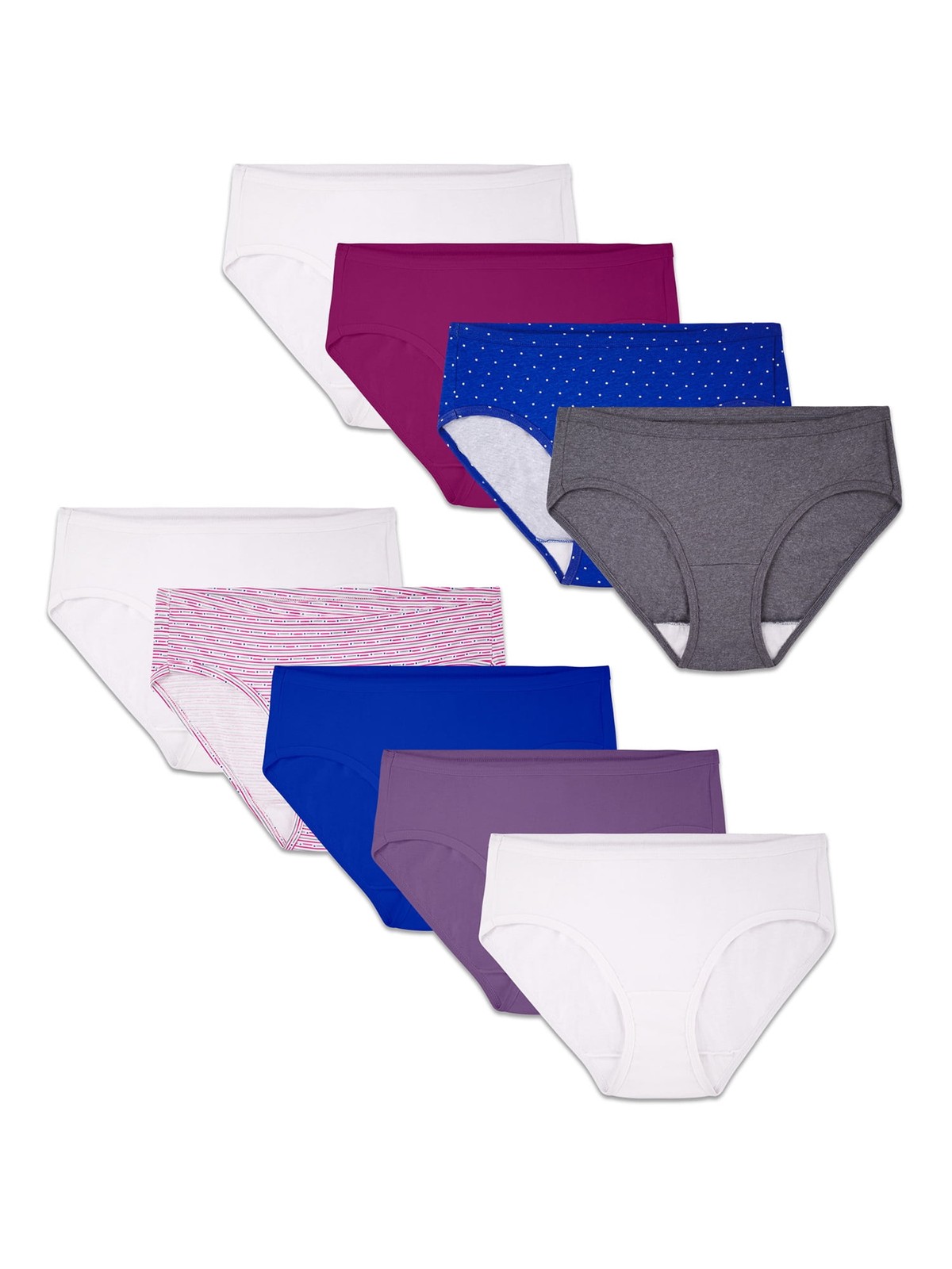 Fruit of the Loom Women’s Hipster Underwear Multipack Assorted Colors Sizes 5-9