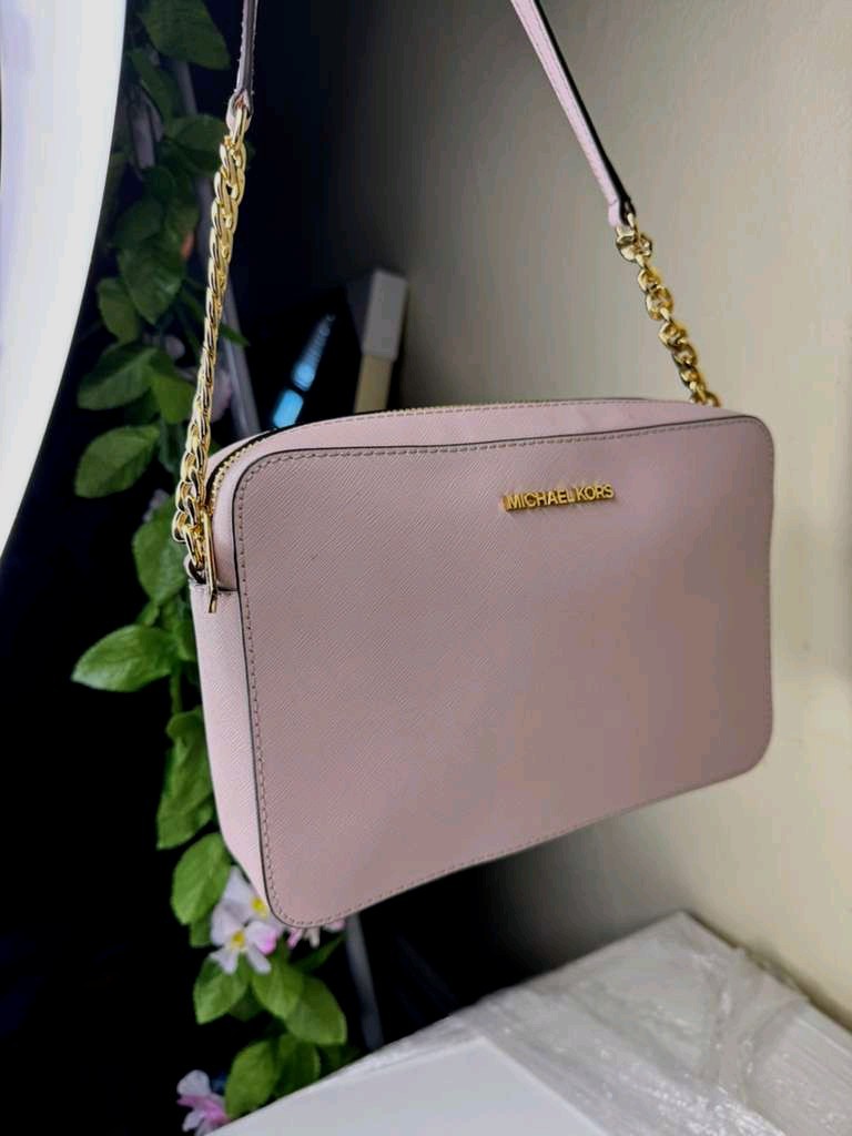Michael Kors Jet Set Item Large East West Shoulder Crossbody Bag Powder Blush
