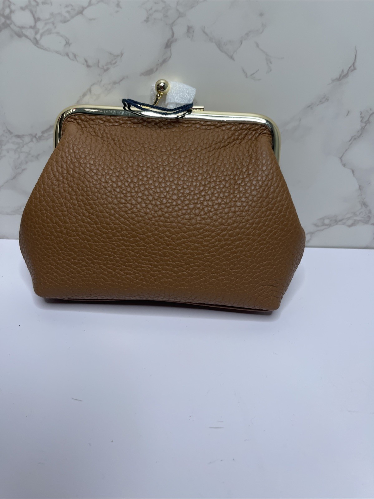 Dooney & Bourke Pebble Grain Large Framed Purse-Kiss Lock New *Caramel*