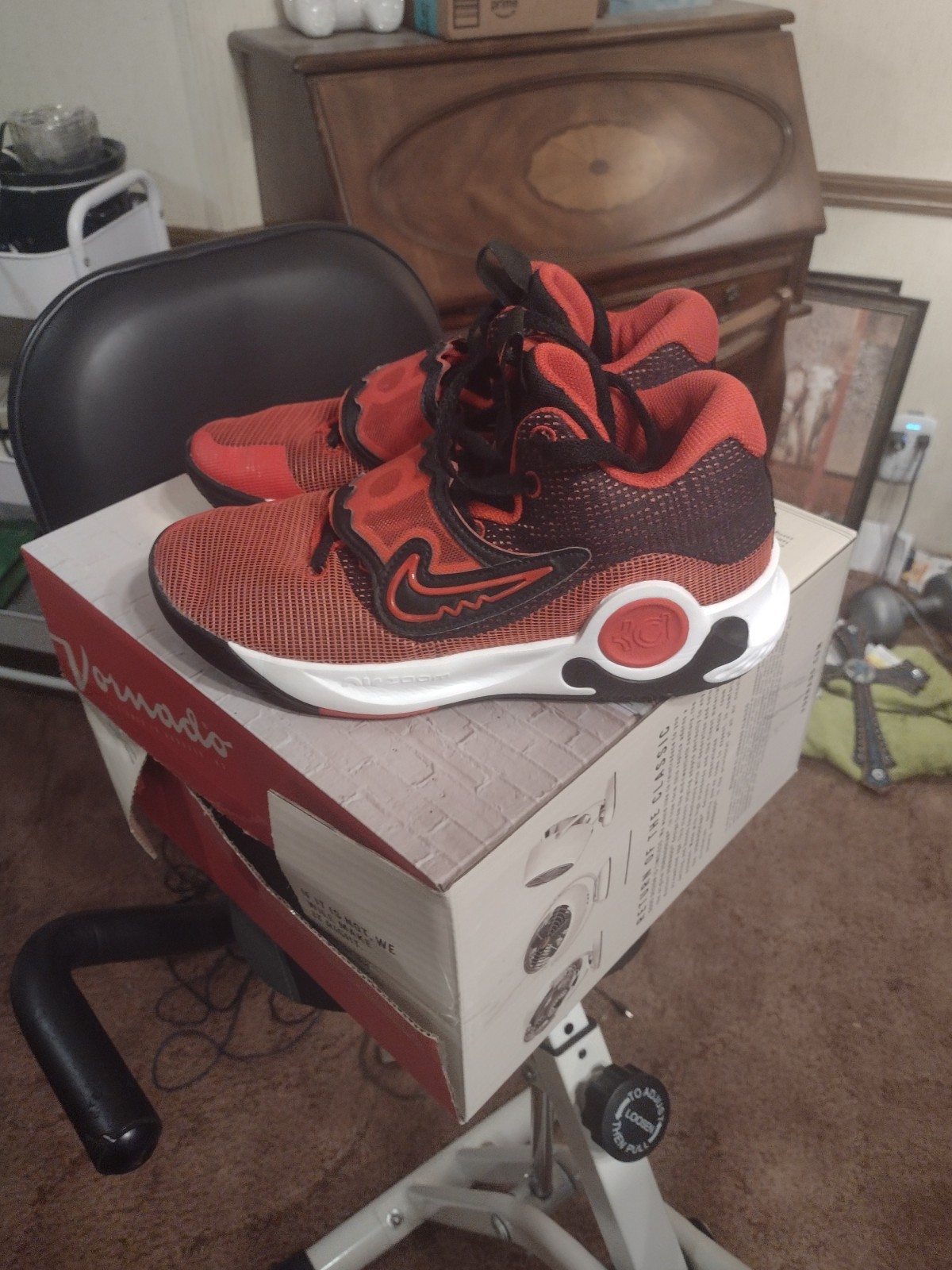 Nike KD Trey 5X University Red and Black Boy’s Size 7 Basketball Shoes