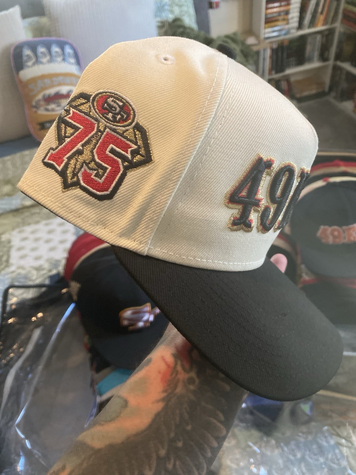 San Francisco 49ers Script 75th NFL New Snap Back