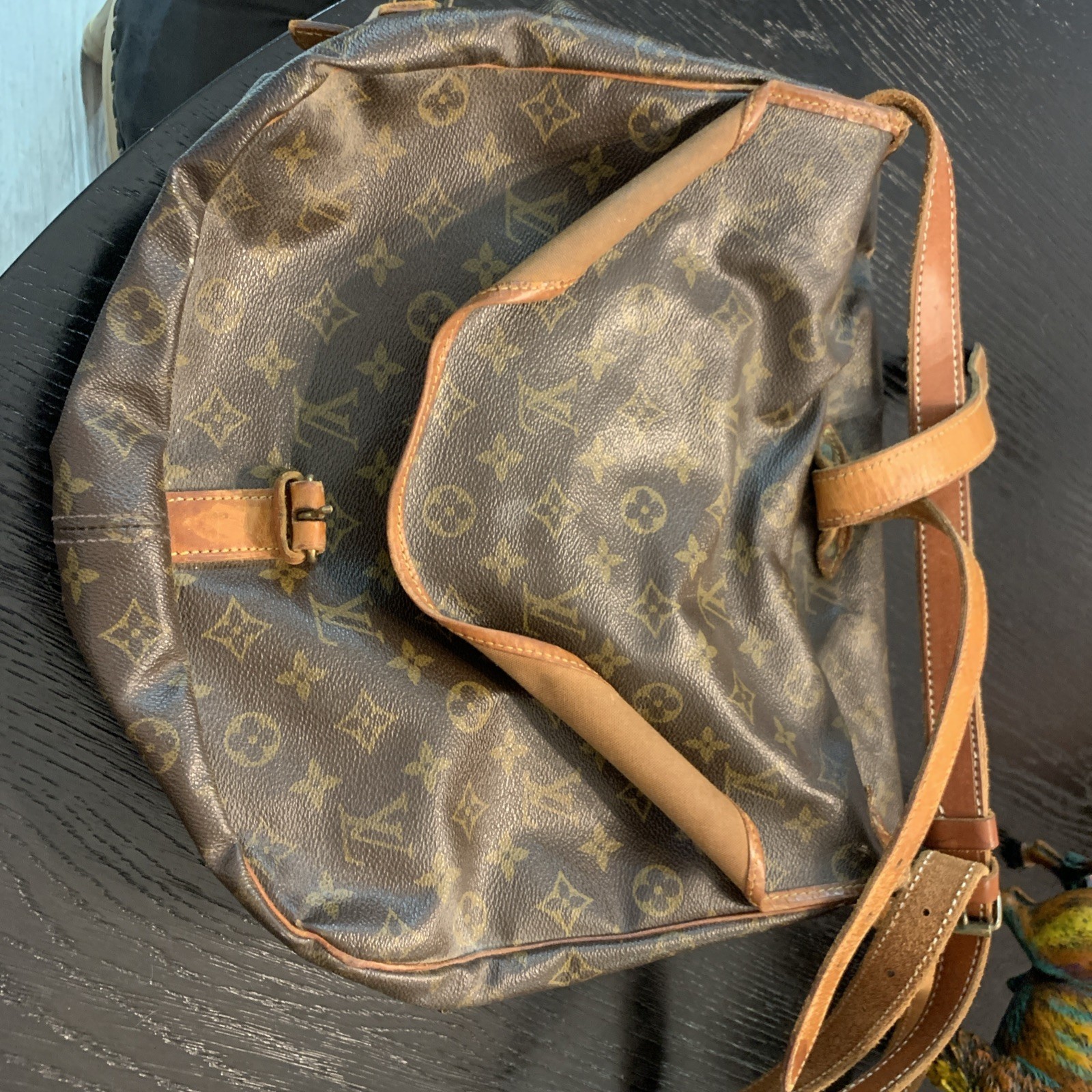 Louis Vuitton Noe Brown Monogram Shoulder Bag Damaged for Repair As Is