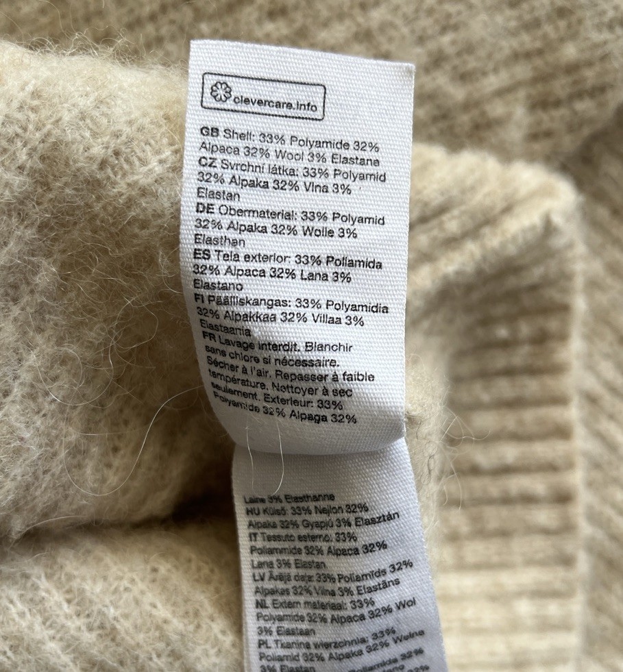 & Other Stories Oatmeal Beige Alpaca Wool V-Neck Oversized Cardigan XS Fits S/M