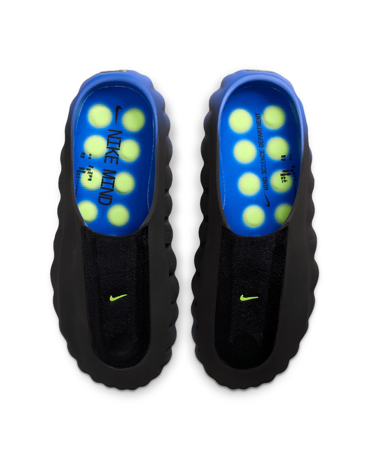 IR2175 400 Nike Mind 001 Flyknit Slide Hyper Royal Black