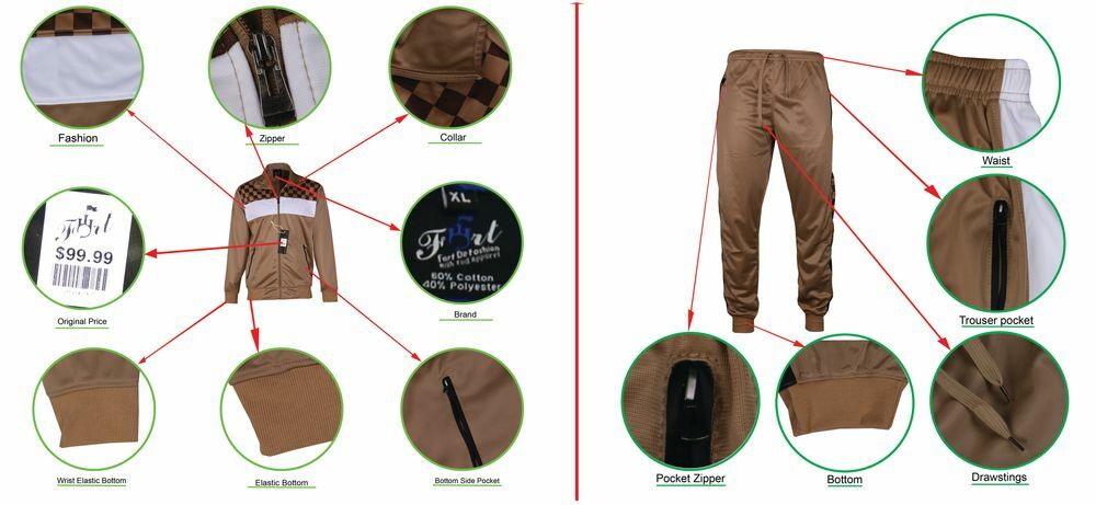 MEN CUBUCIAL JOGGER ACTIVEWEAR TRACKSUITS W/DRAWSTRINGS SMALL UPTO 6XL