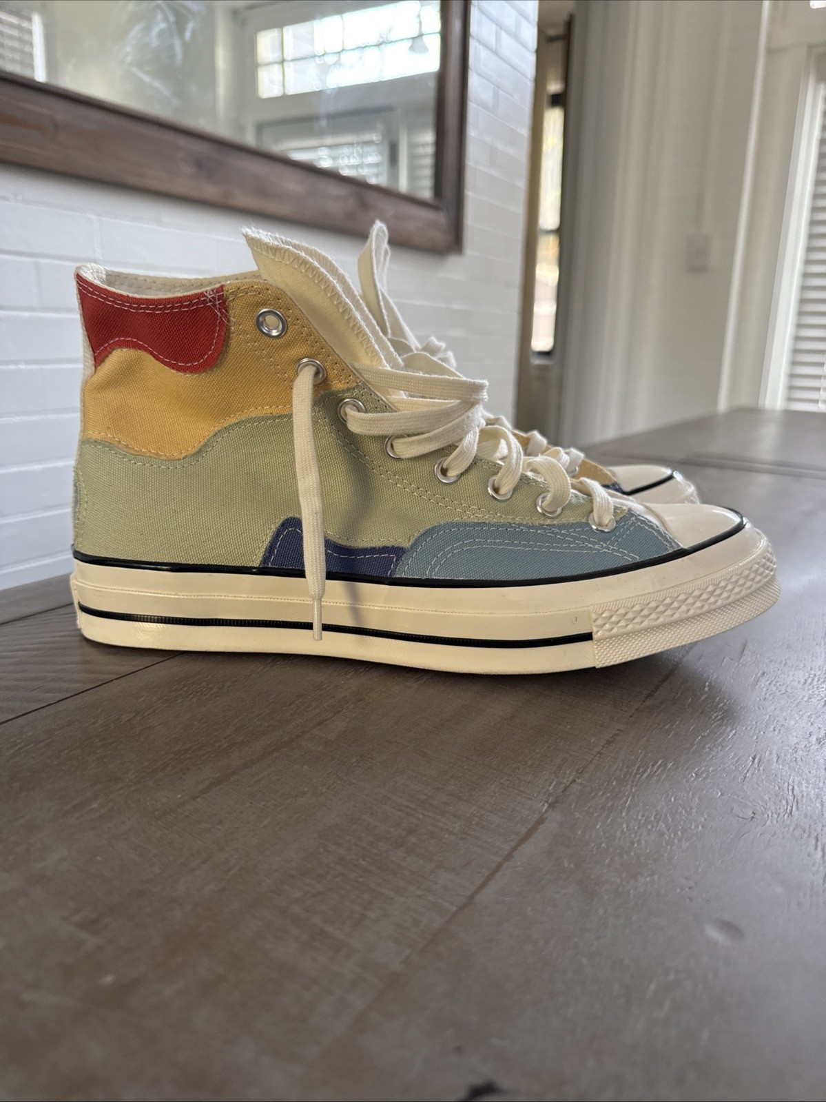 Size 9.5 – Converse Chuck 70 High Crafted Patchwork – Olive Aura