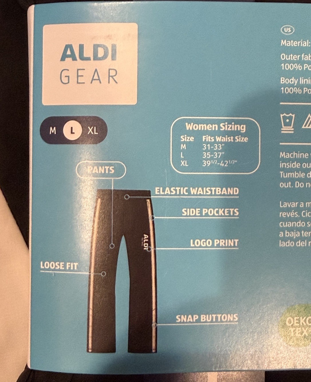 Aldi Gear Tracksuit Set L Windbreaker Jacket Pants Black White 50th Anniversary