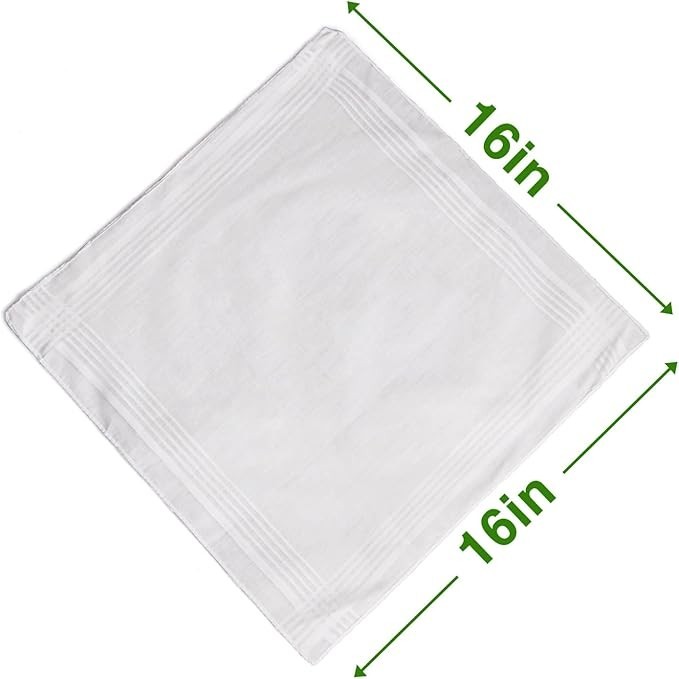 Cotton Handkerchiefs for Men 6 Pack Soft White Pure Cotton Hank