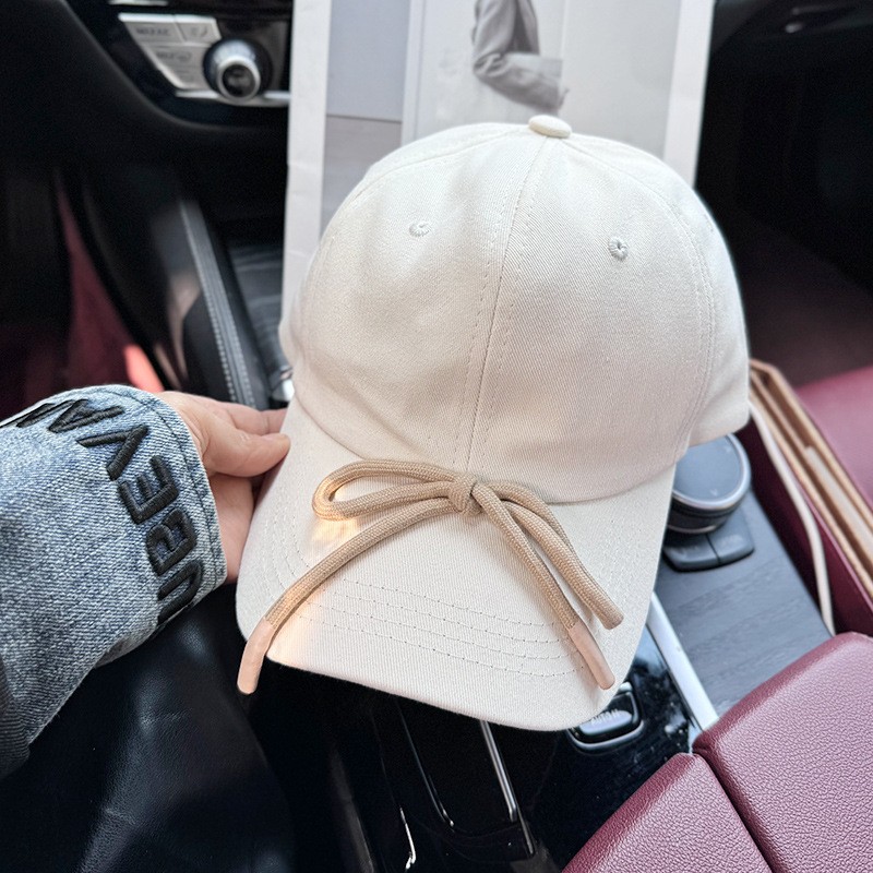 Cute Coquette Bow Baseball Cap Balletcore Soft Girl Pastel Pink Sun Hat
