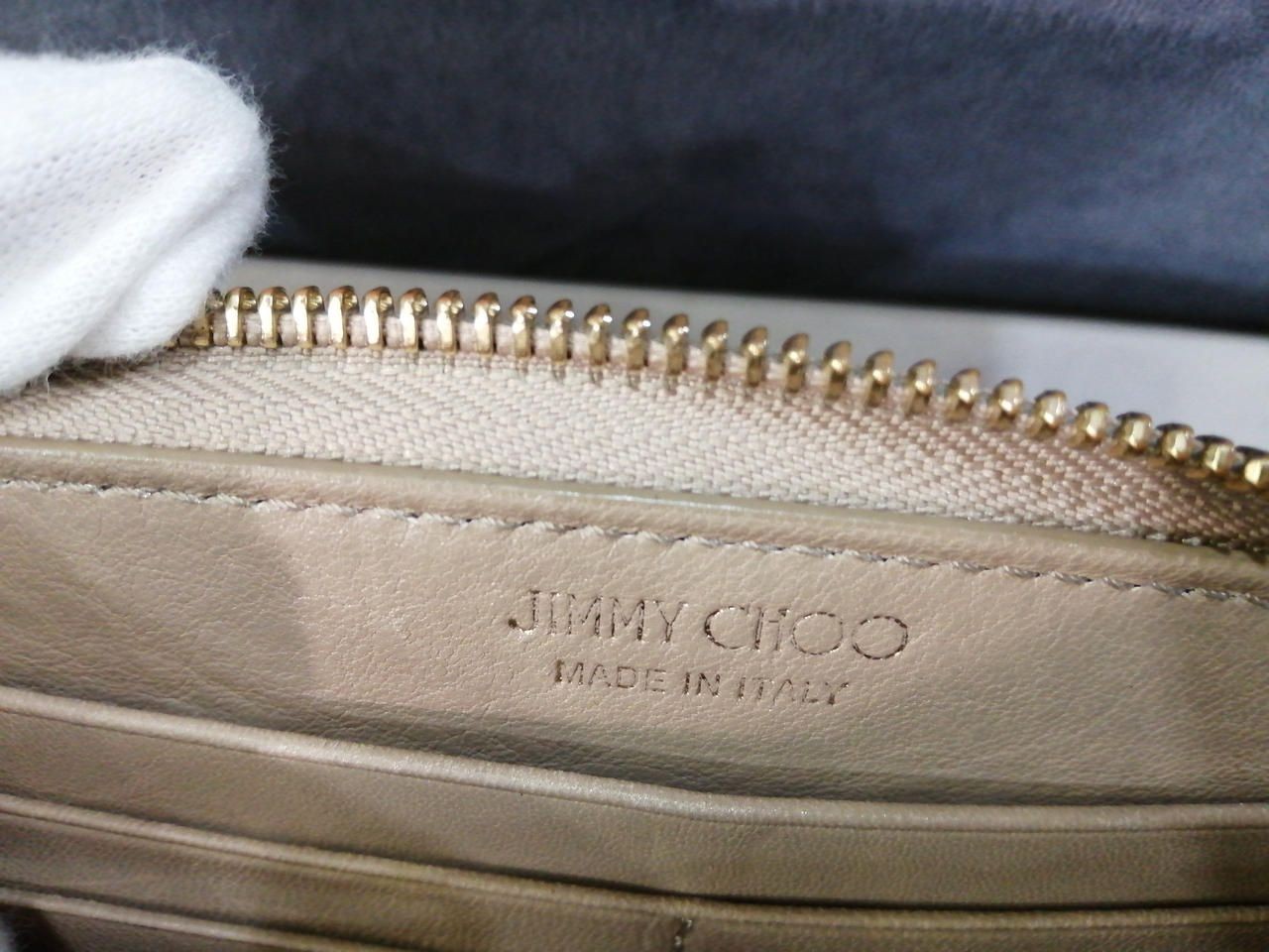 Jimmy Choo Studded Round Zipper Long Wallet Used