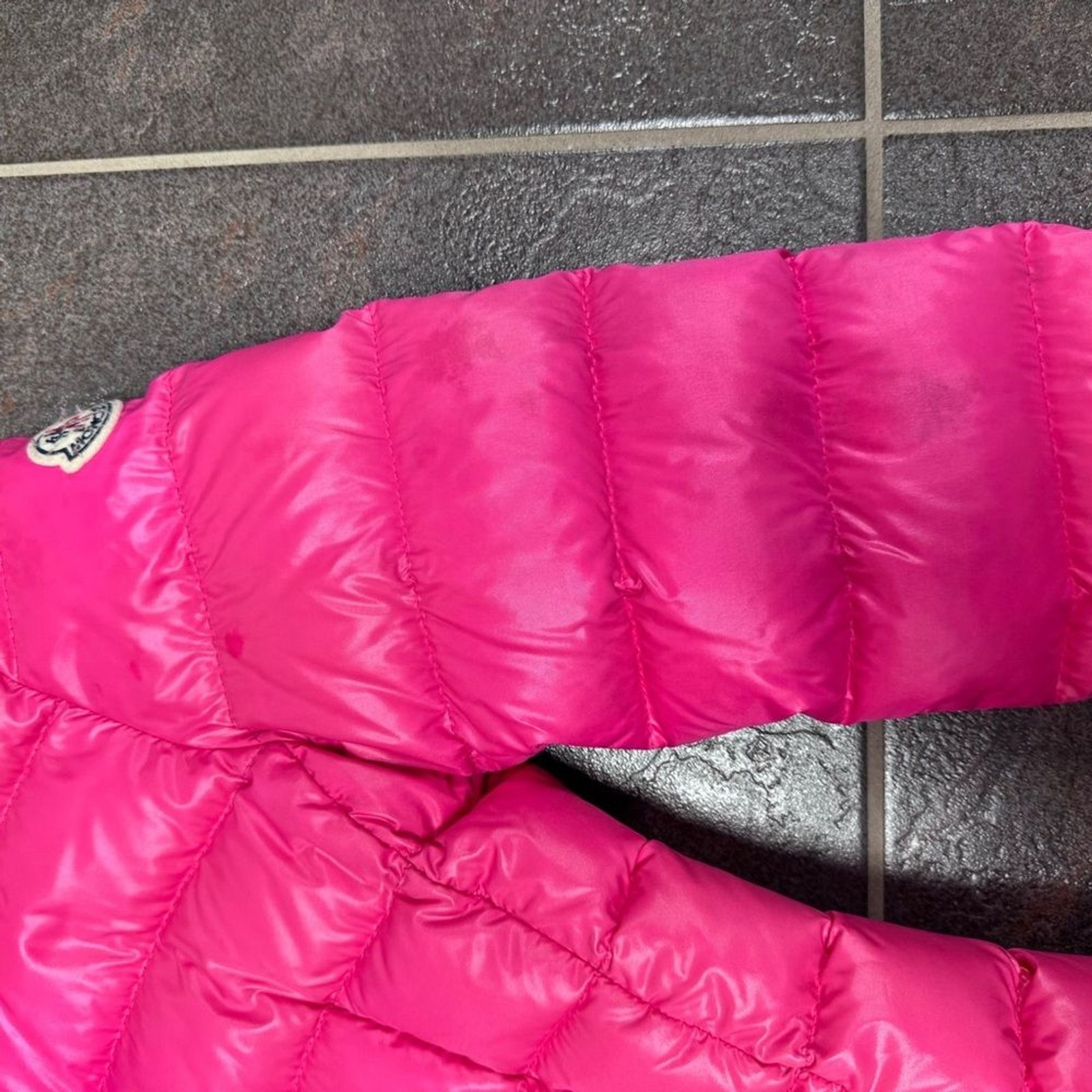 Moncler Kids Armoise Giubotto Down Winter Coat Designer Jacket Hot Pink 14