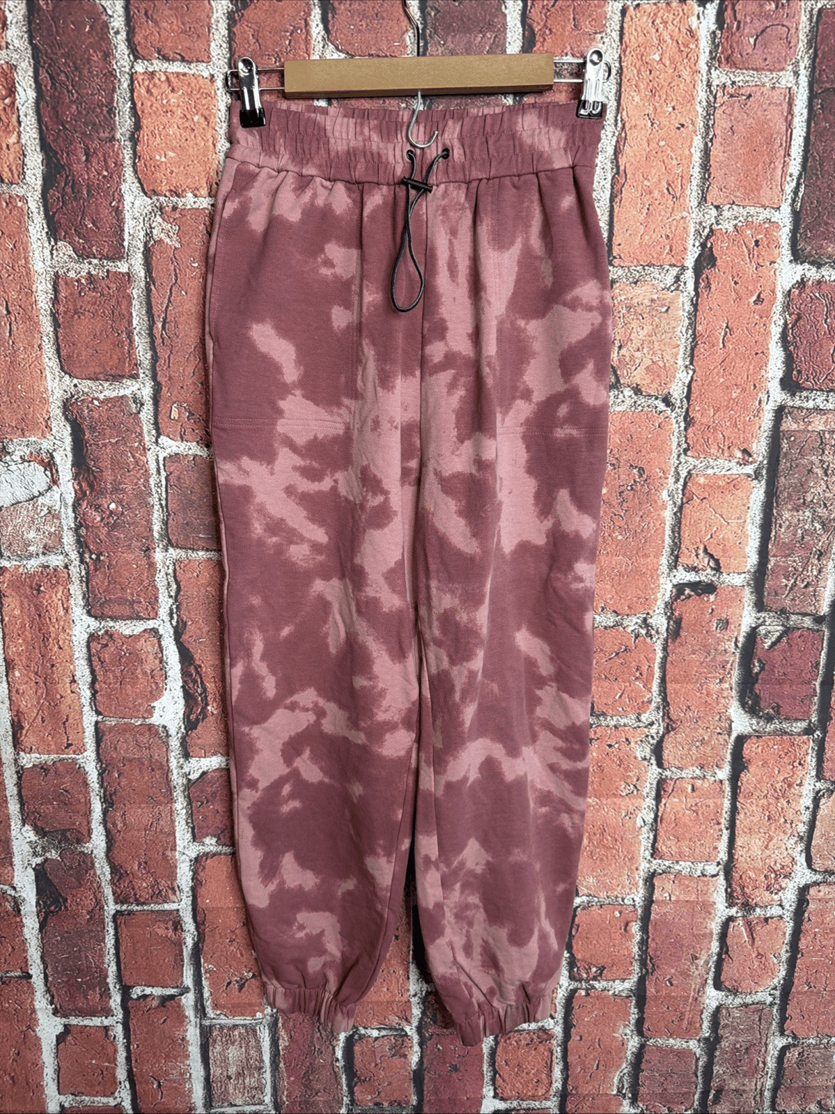 Varley Nevada Sweatpants in Deep Rose Tie Dye Joggers XS