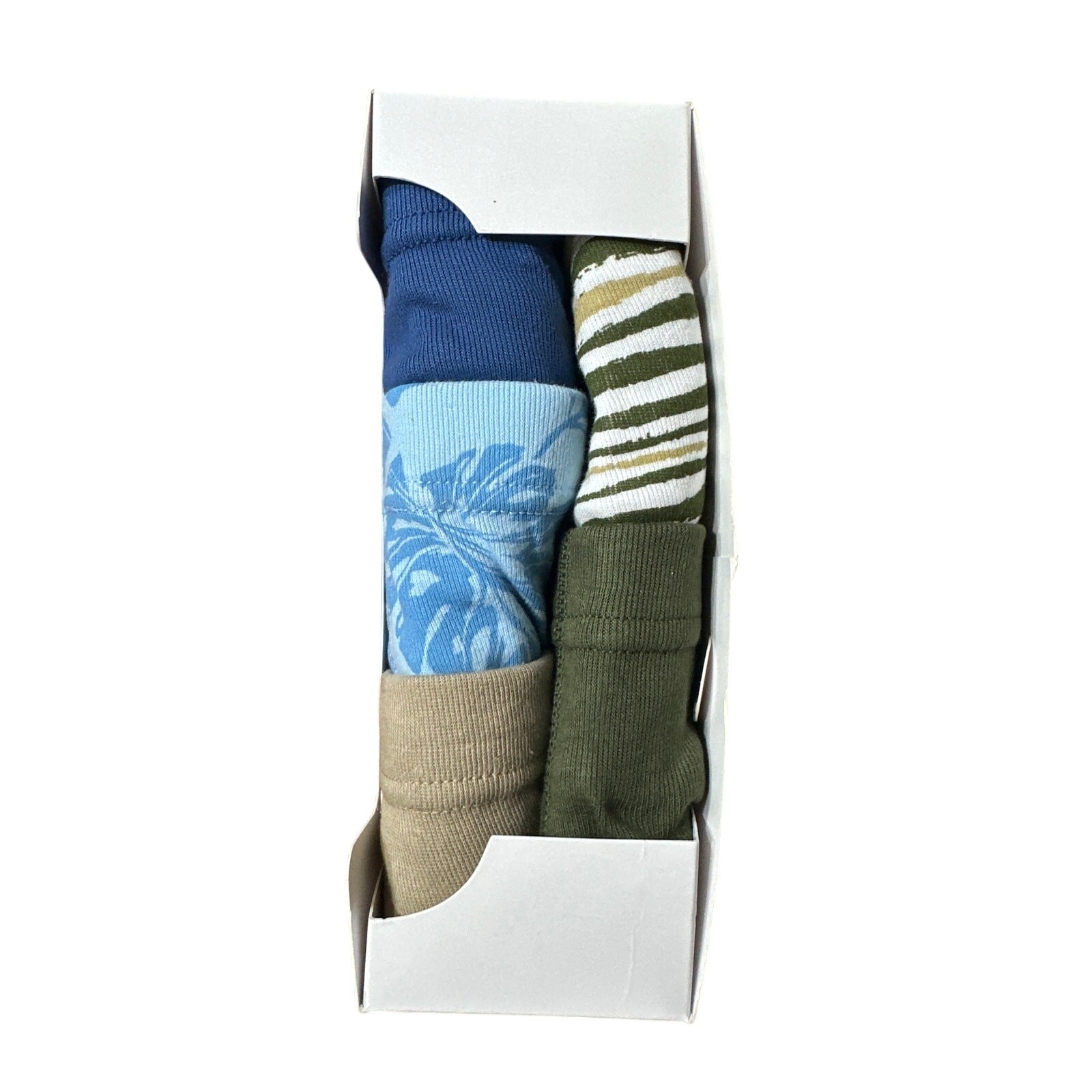 Hanes Boys’ Tagless Boxer Briefs Comfort, Blue/Tan/Green, 5 Pairs, Size XL (18)