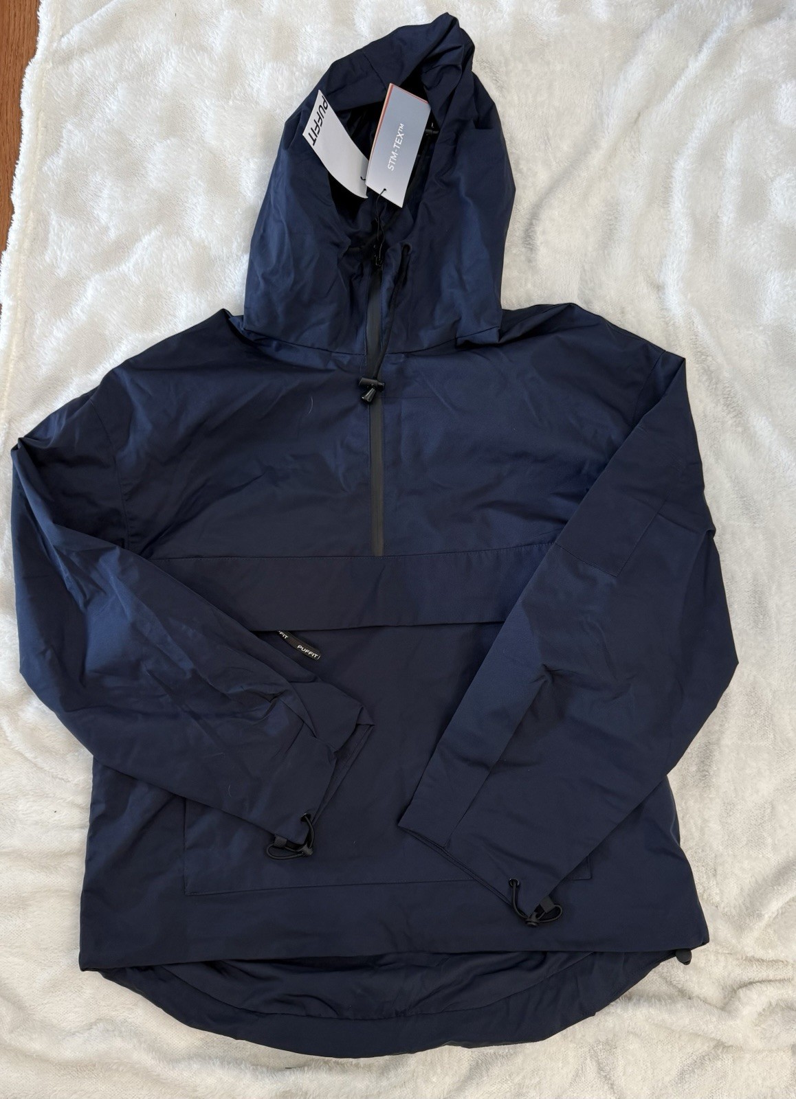 Puffit STM-TEX Waterproof Raincoat with Hoodie jacket & Kangaroo Pocket
