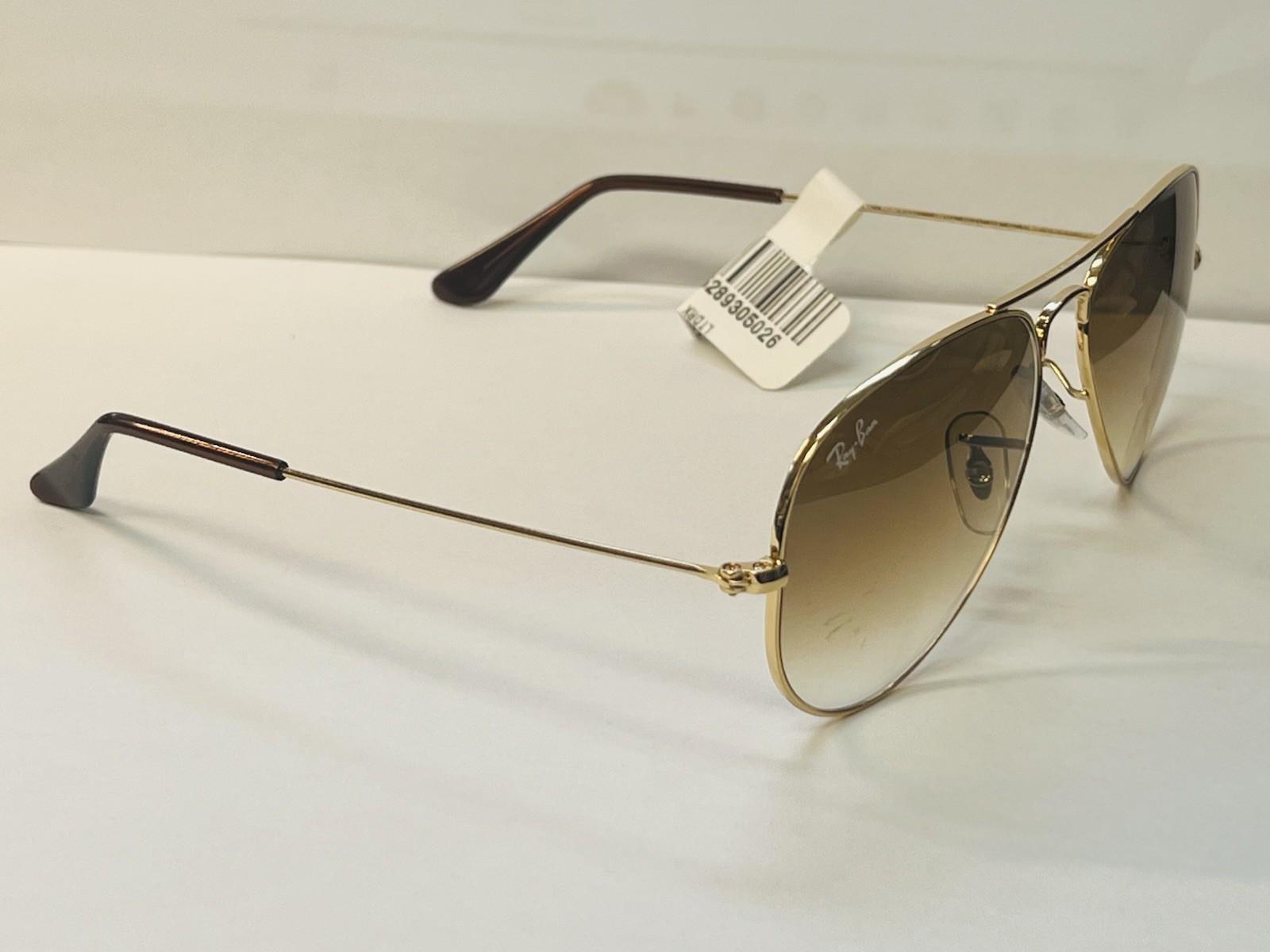 Ray Ban Cockpit Light Brown Gradient Aviator Unisex Sunglasses RB3025 001/51 55