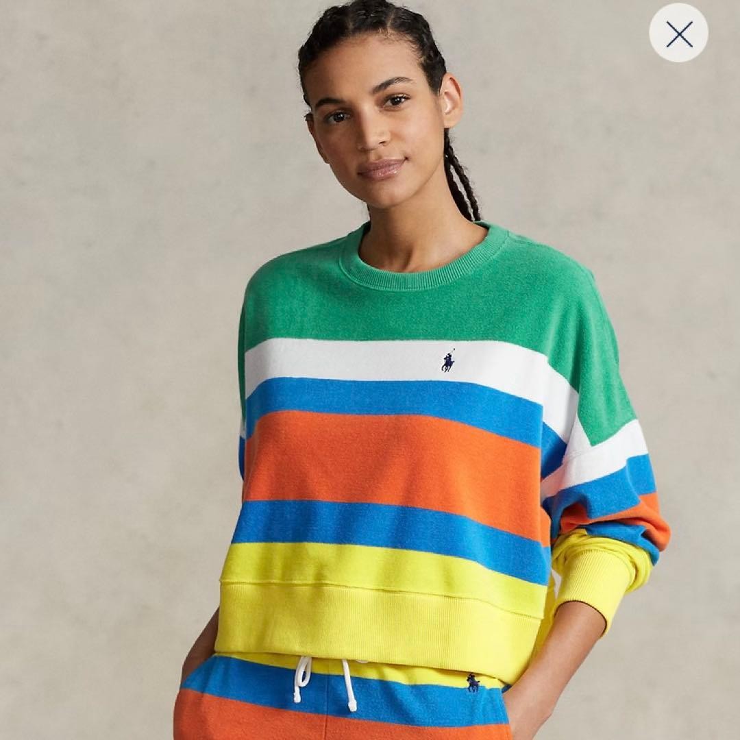 Polo Ralph Lauren Multi-stripe Sweatshirt, Size L, Cotton and other materials