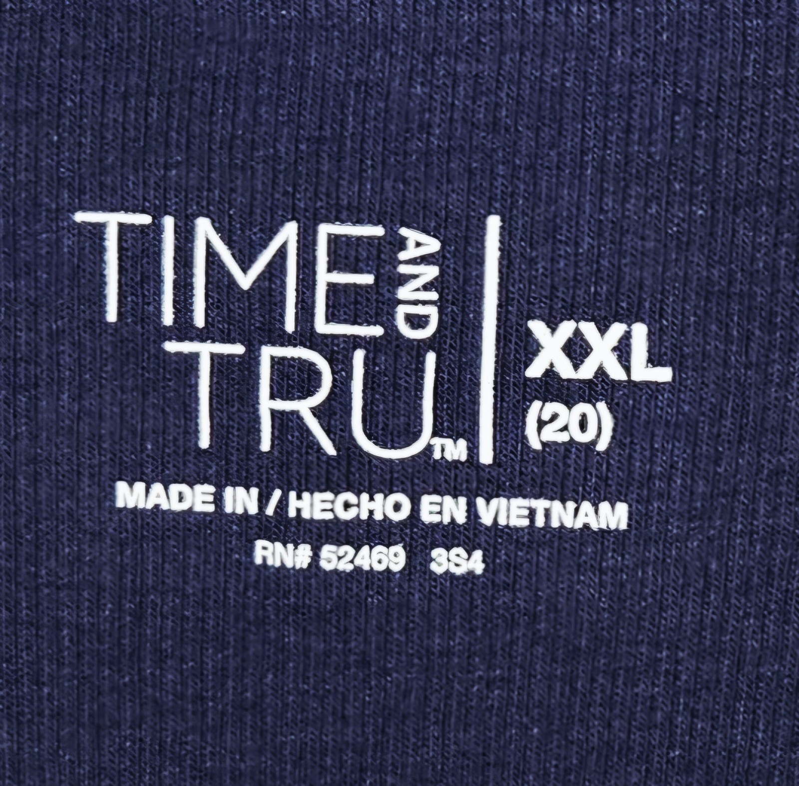 Time and Tru Regular / Plus Blue Fitted High Neck Rib Tank Top XS XL 2XL or 3XL