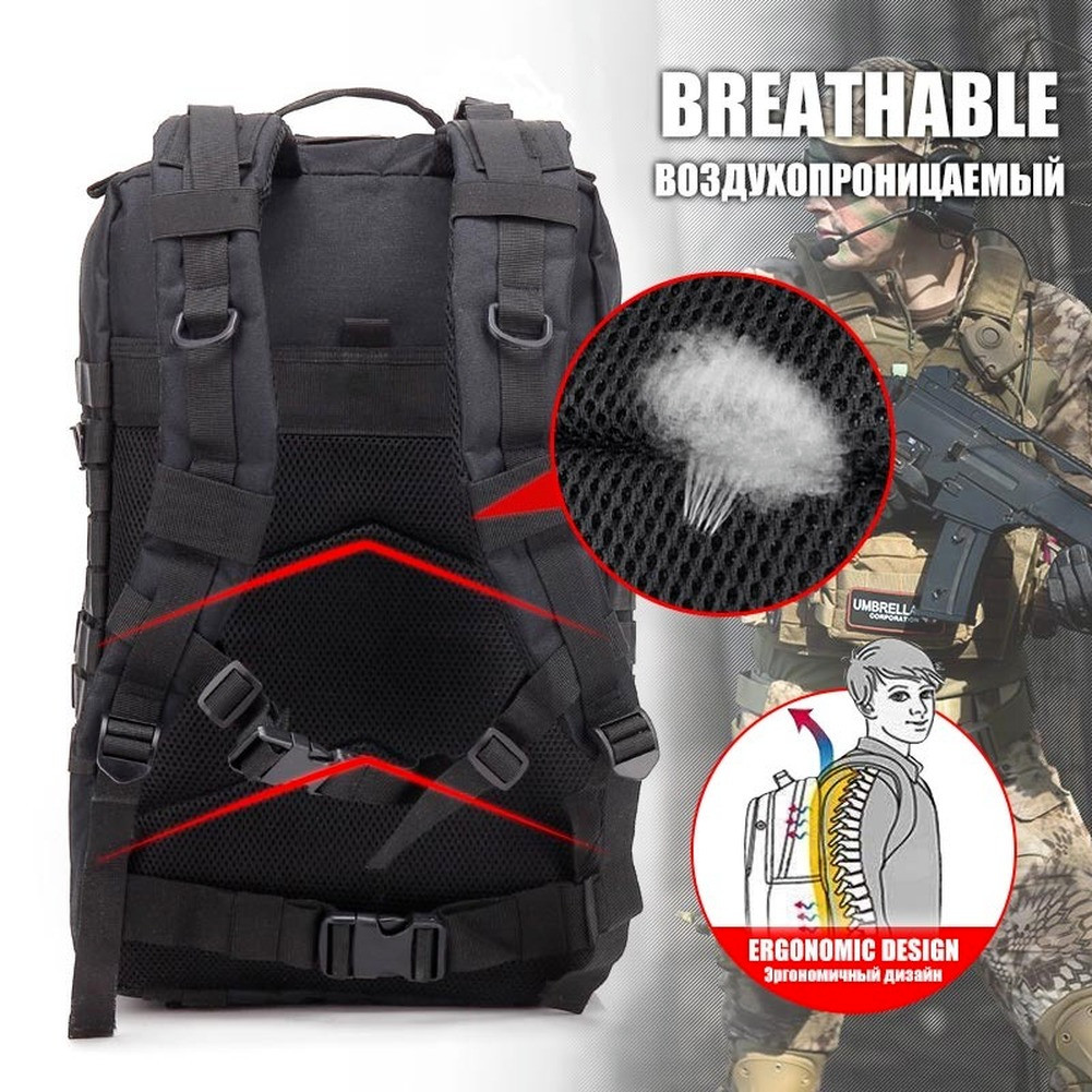 30L 45L Tactical Military Backpack Large Army Go Bug Out Bag 3 Day Assault Pack