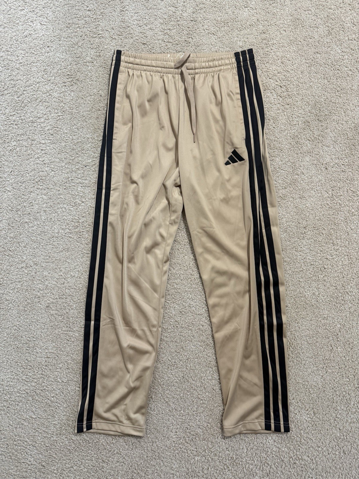 adidas Essentials Tricot 3-Stripes Tracksuit 2 Piece Set Men’s Sandstone New