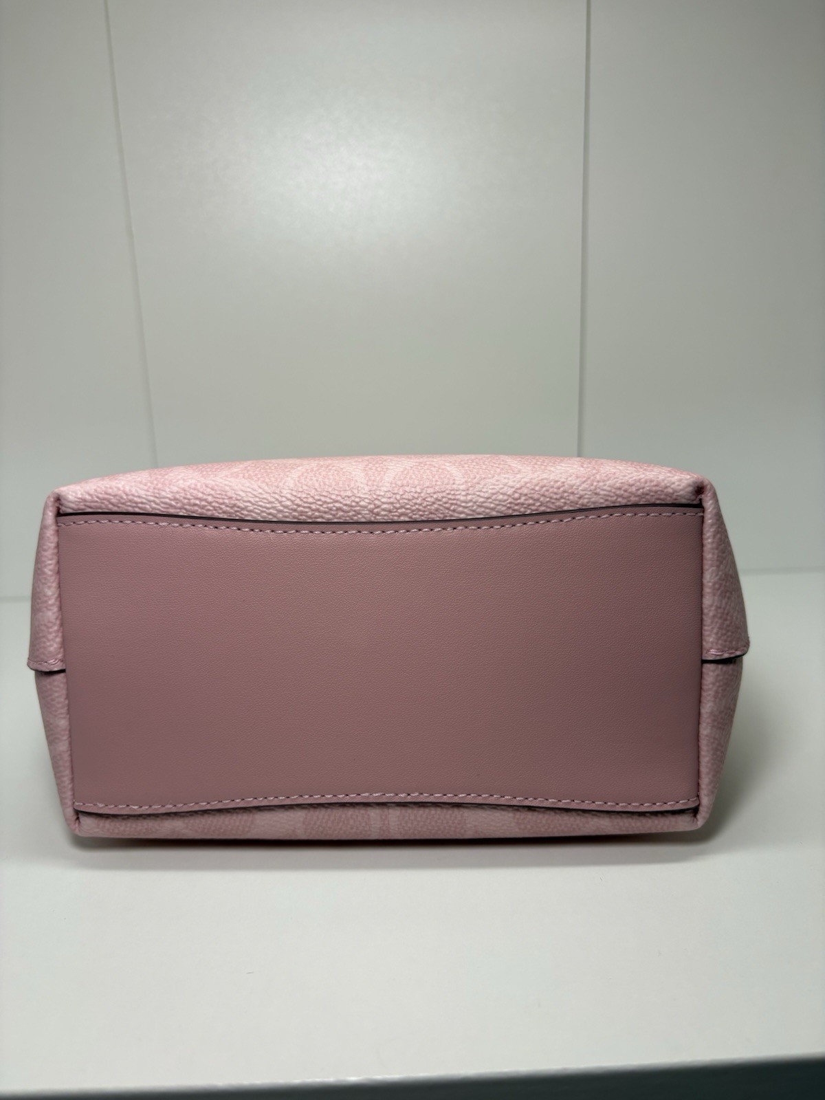 Coach Powder Pink Mini City Tote with crossbody strap