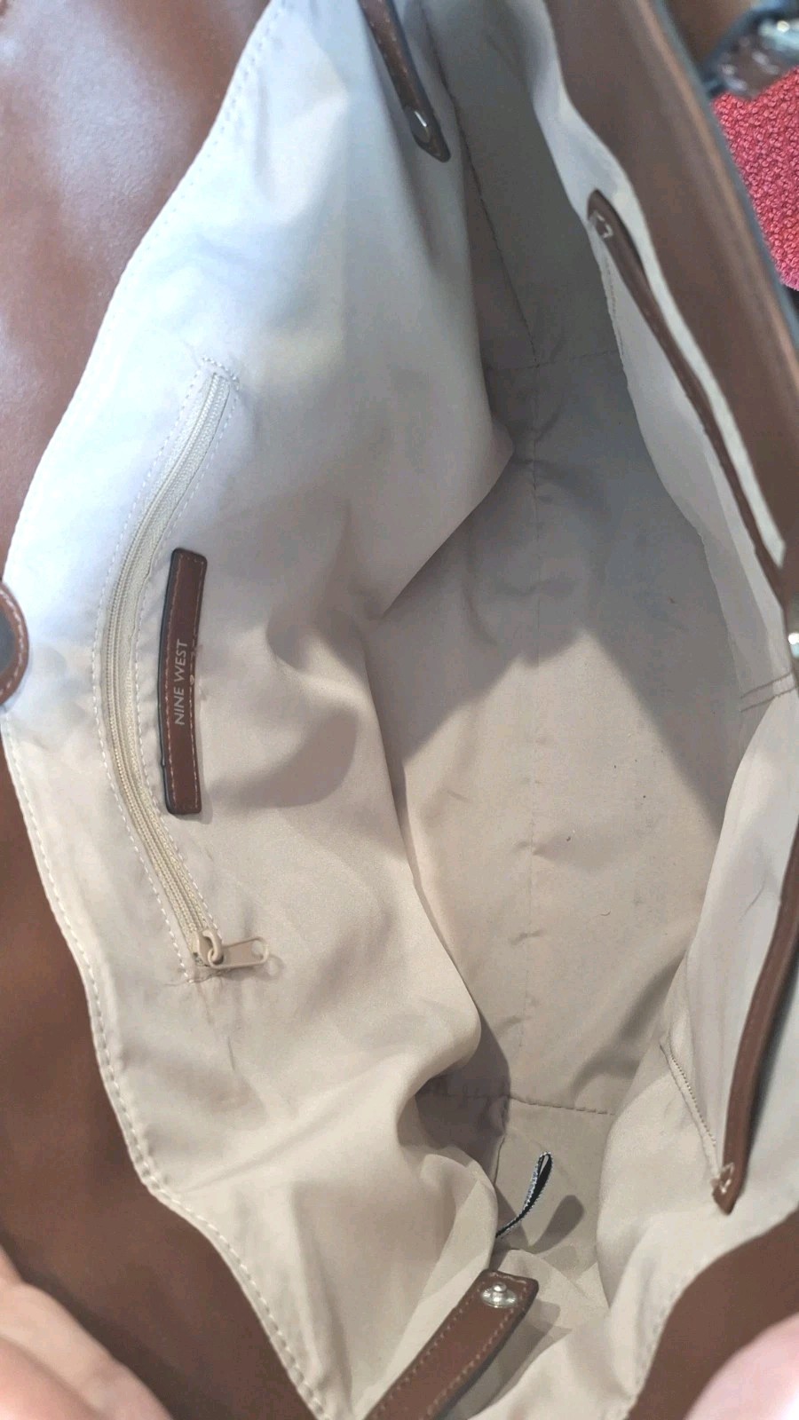 Nine West Tote Dbl Handled Adjustable Shoulder Handbag Multi Pockets