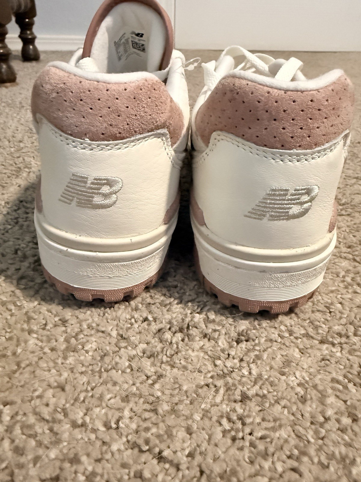 New Balance 550 Sea Salt/Landslide Low Top Lace-Up Leather Sneakers Rubber