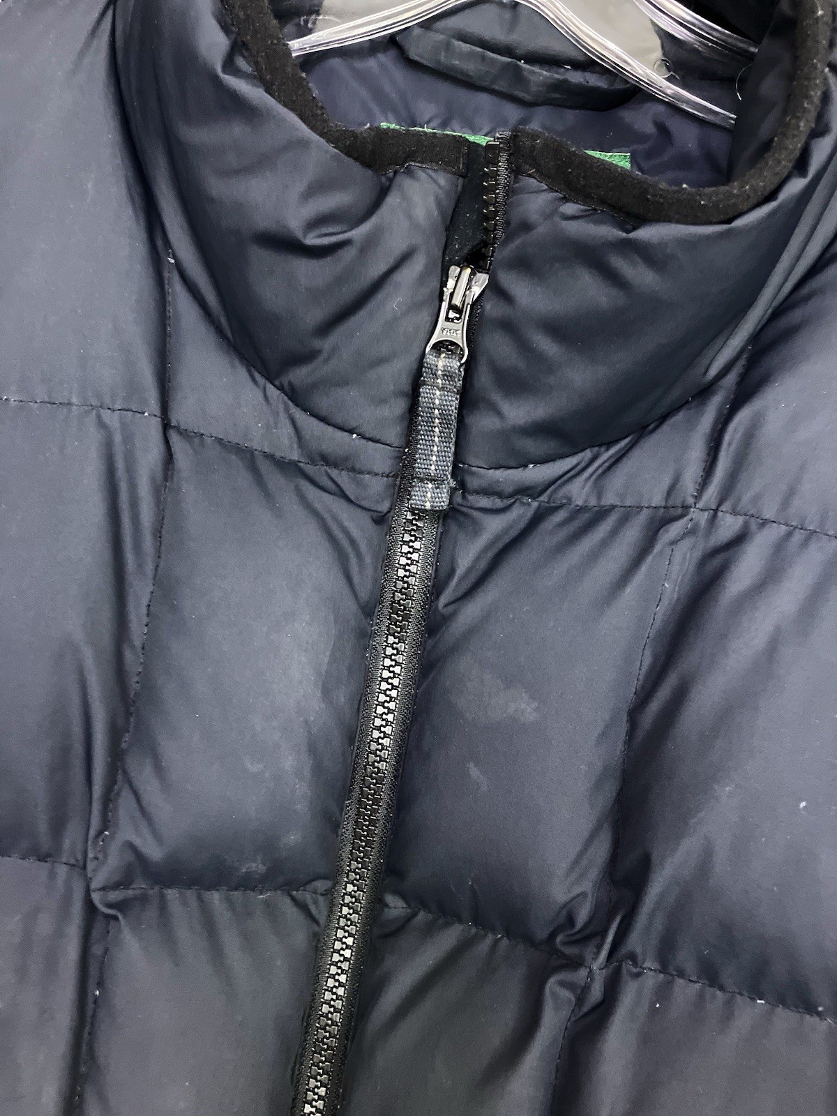 CABELAS Premier Northern Goose Down Men XL 650 Fill Quilted Puffer Jacket ISSUES