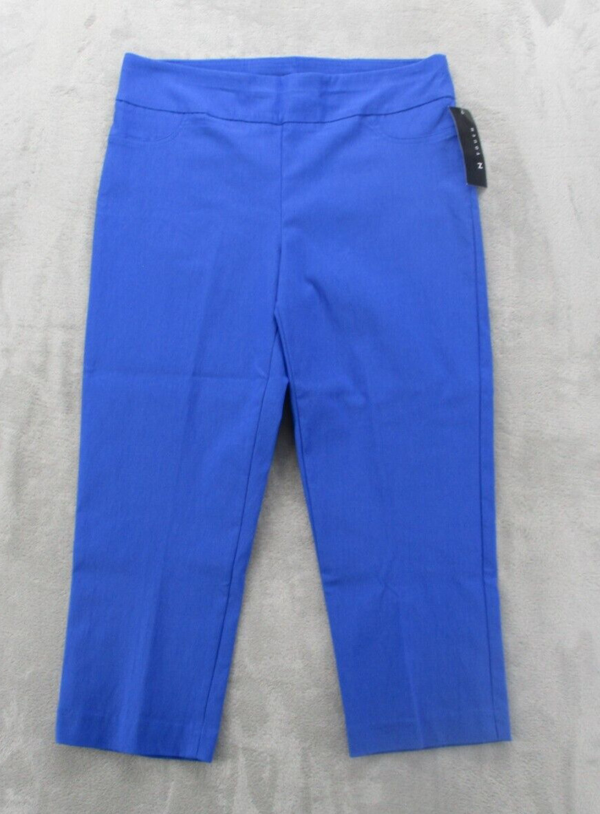 N Touch Pull-On Crop Pants Women’s 6 Blue Rayon Nylon Blend