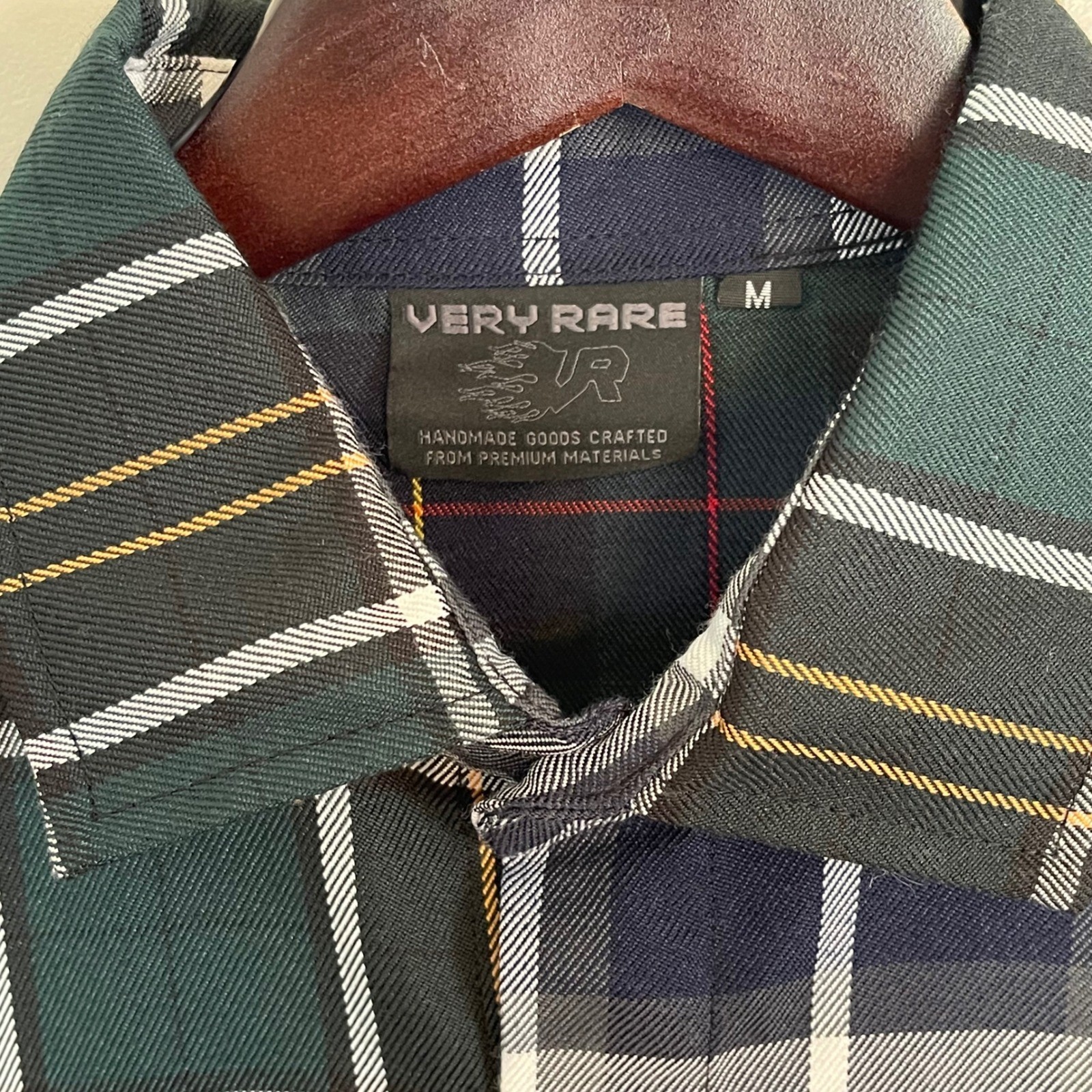 VERY RARE Patchwork Plaid Long Sleeve Button Down Shirt – Mens
