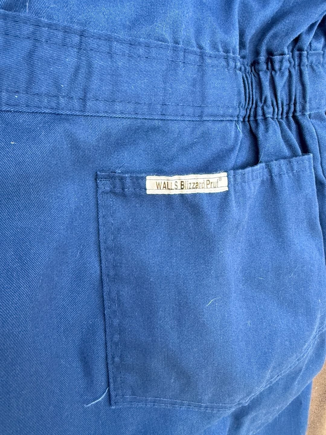 Vintage Walls Blizzard-Pruf Insulated Coveralls 2XL Tall Blue Quilted Lined