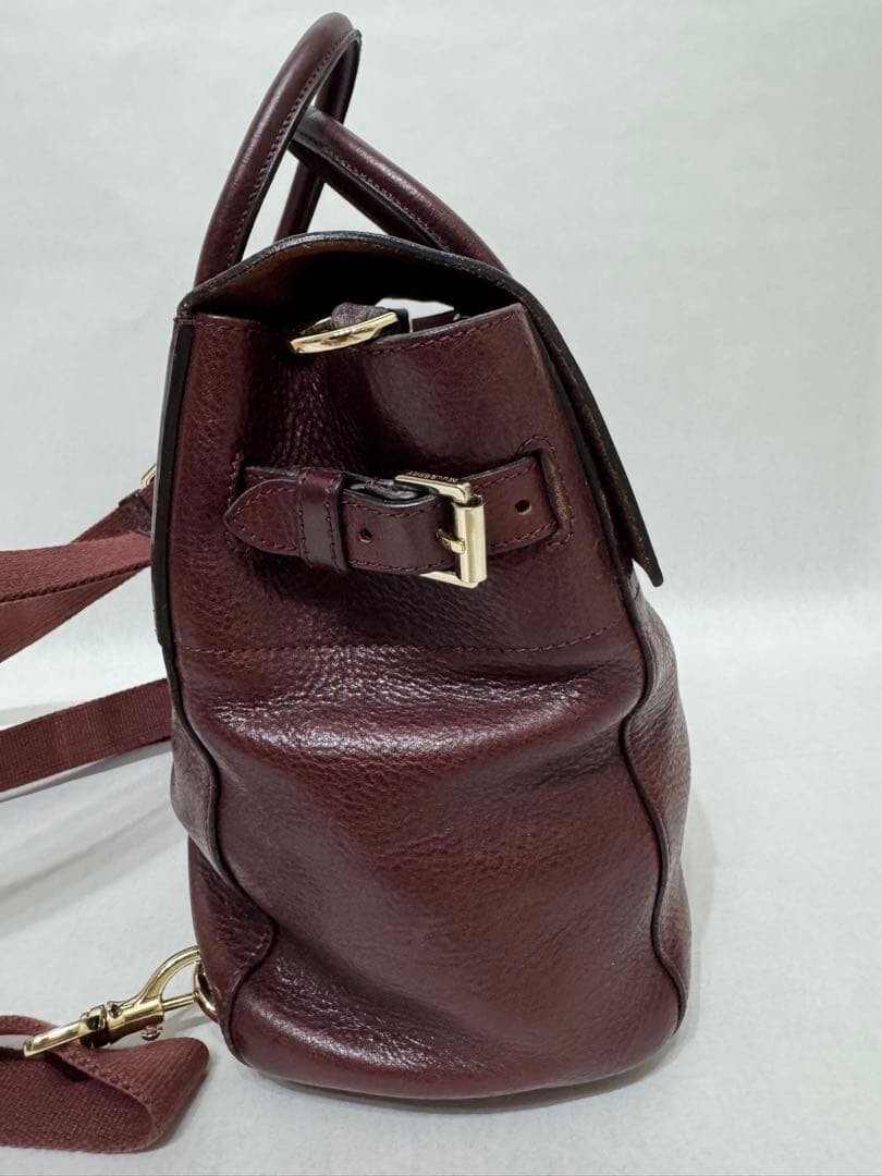 Mulberry Bayswater Cara Delevingne Lion Heart Bordeaux 3 Way Backpack Auth