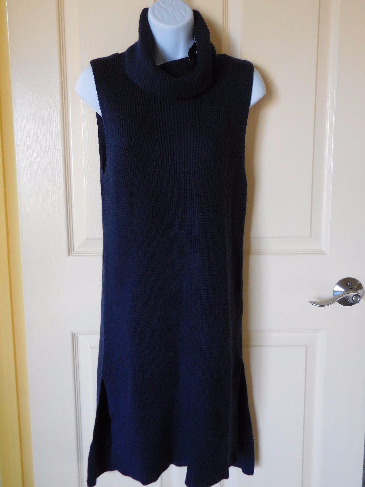 WHITE HOUSE BLACK MARKET Textured Tabard Tunic Officer Blue Please Choose Size