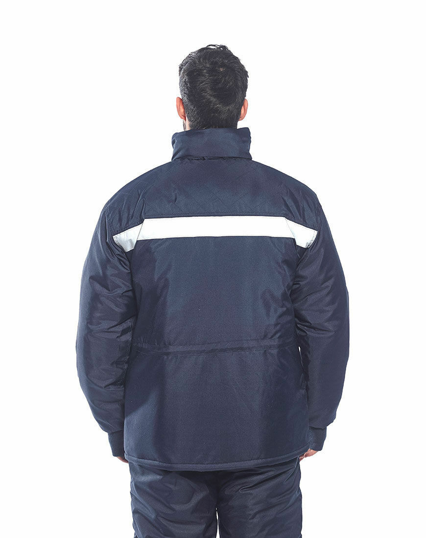 Portwest CS10 ColdStore Quilt Lined Polyester Reflective Hooded Safety Jacket