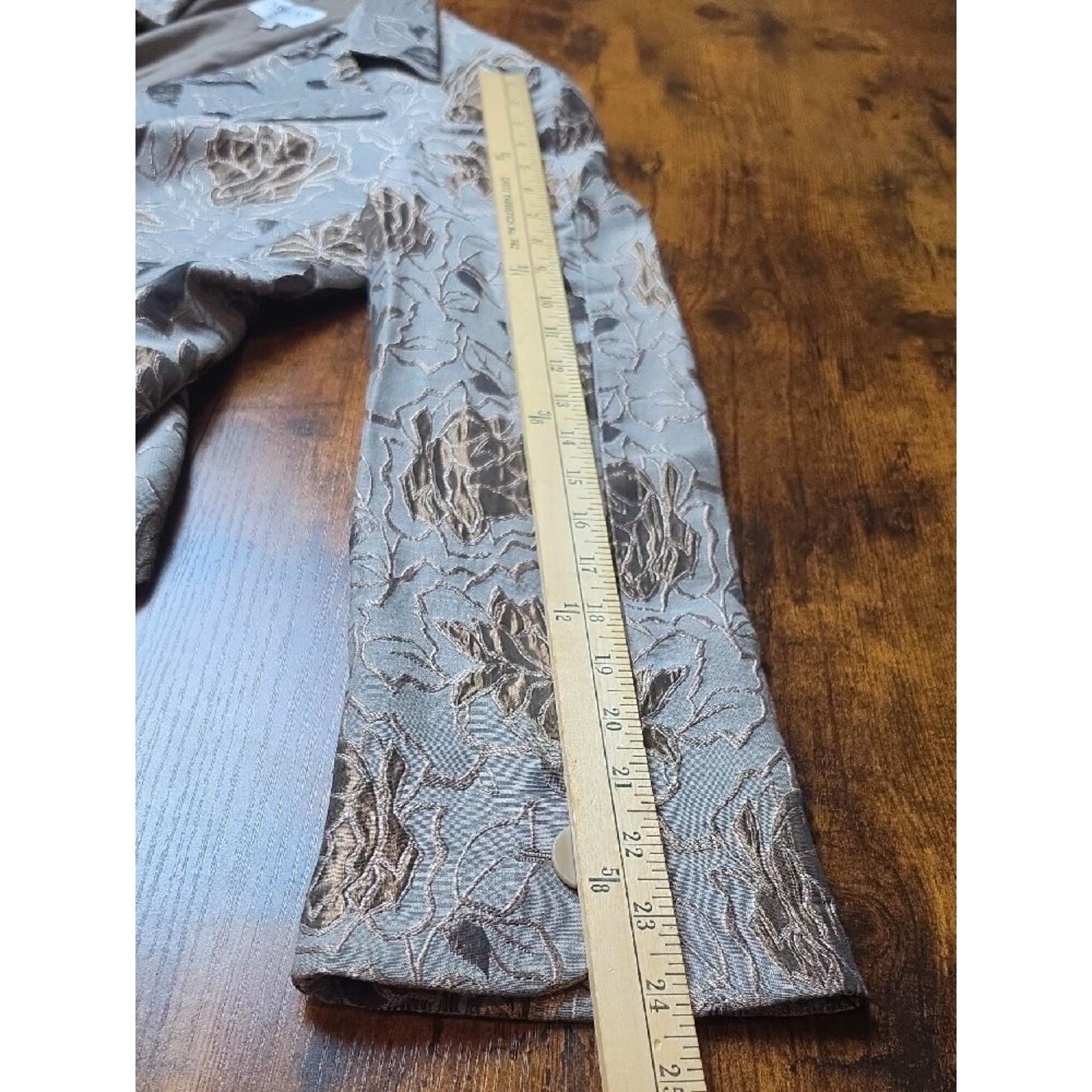 ARMANI COLLEZIONI | Metallic Floral Brocade Italy Structured Blazer Jacket | 14