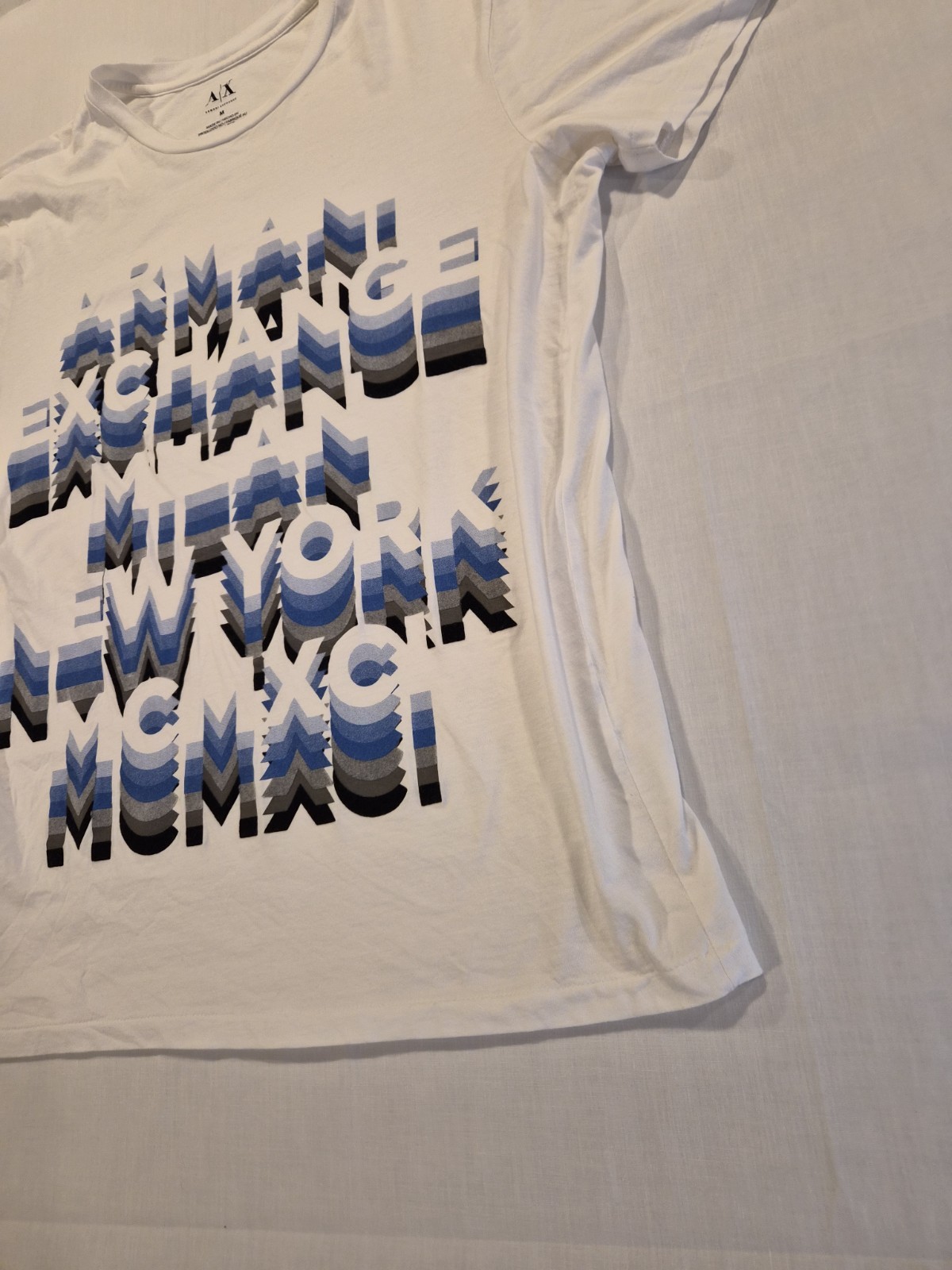 Armani Exchange Tee Shirt Medium White New York B685