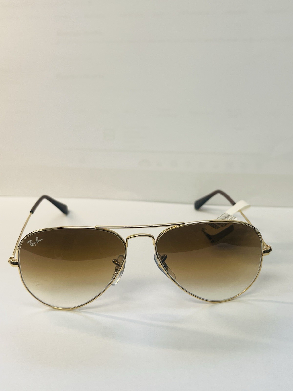 Ray Ban Cockpit Light Brown Gradient Aviator Unisex Sunglasses RB3025 001/51 55