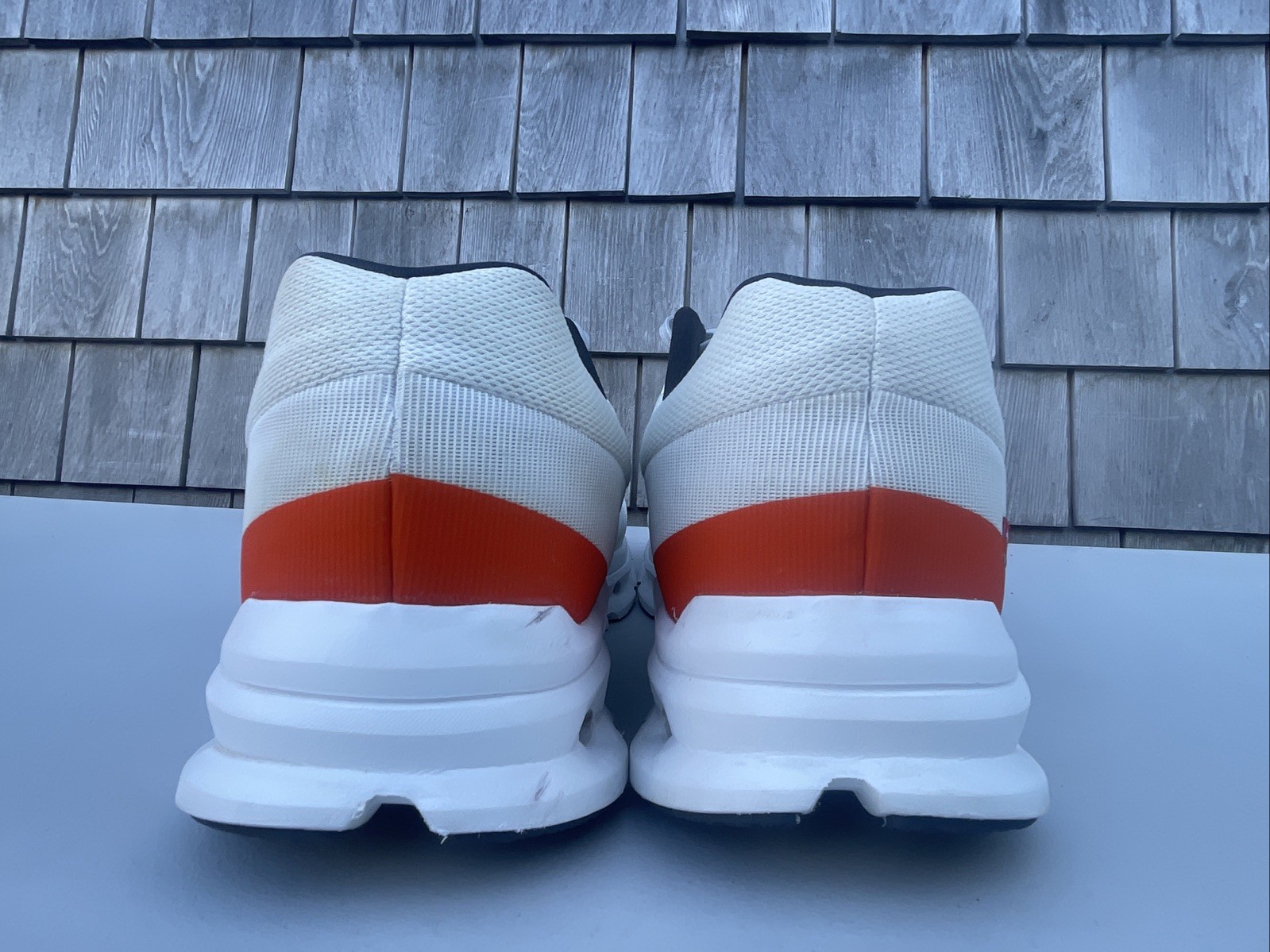 On Cloudrunner Low Top Athletic Sneakers Shoes White Gray Orange Men’s Size 14