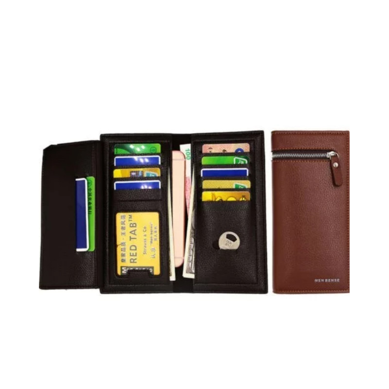Mens RFID Blocking Leather Wallet Credit Card ID Holder Zipper Purse Waterproof