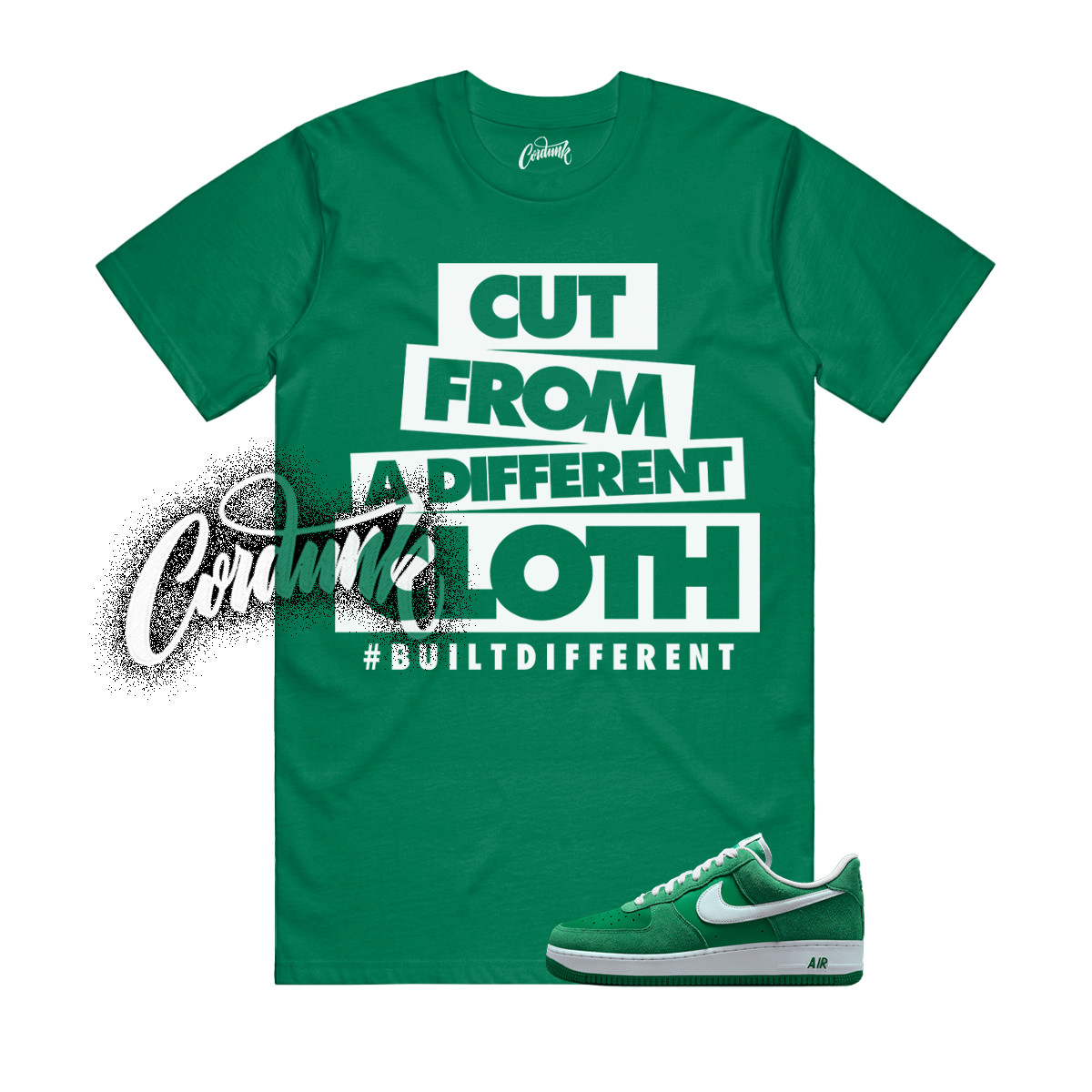 Air Force 1 SK8 Stadium Green White T Shirt Match CLOTH