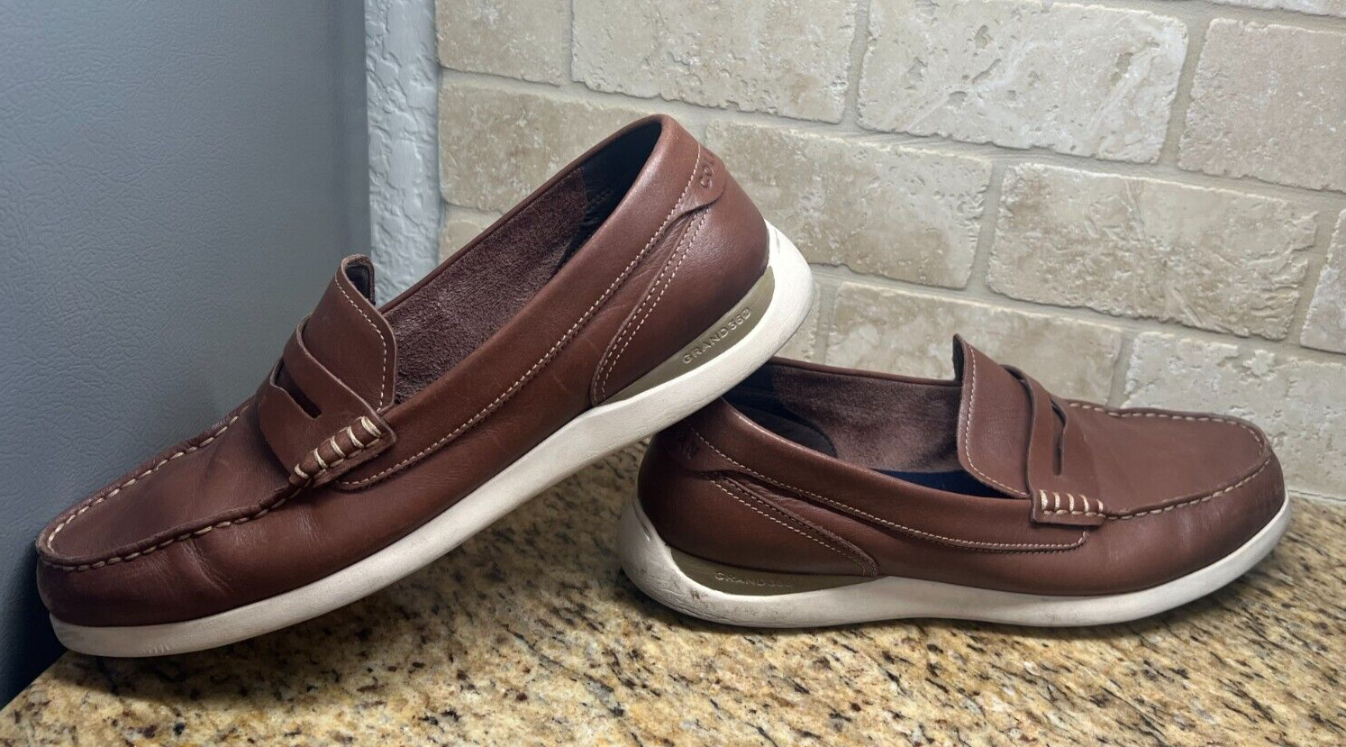 Cole Haan Men’s Grand Atlantic C33028 Brown Penny Loafer Shoes 11.5M
