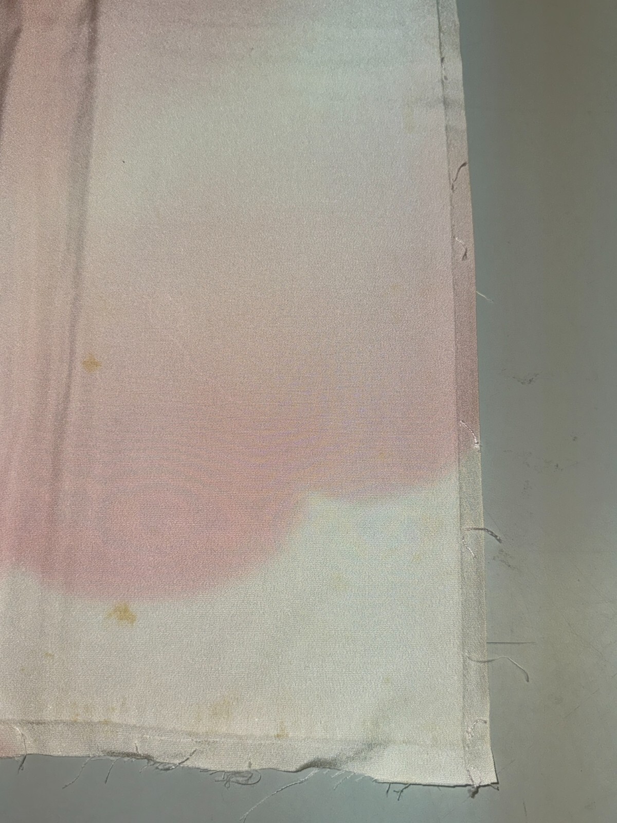 Japanese Vintage Kimono Fabric cloth Boro silk pink tradition Dirt 50.7×13.7in