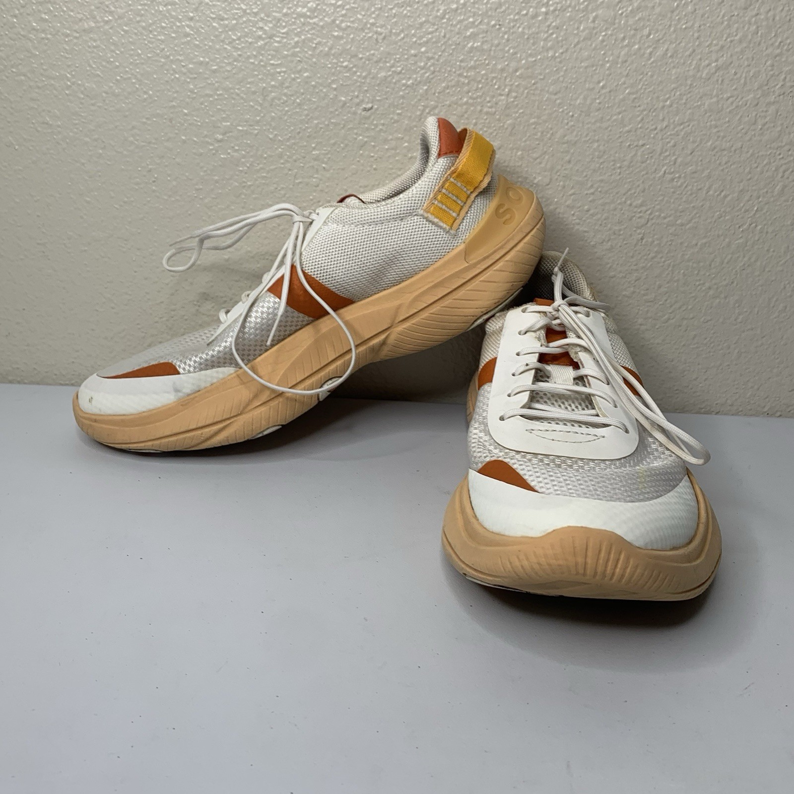 Sorel x Prana Sneakers Explorer Blitz Womens Leisure Lace Sea Salt Sz 8.5 Orange