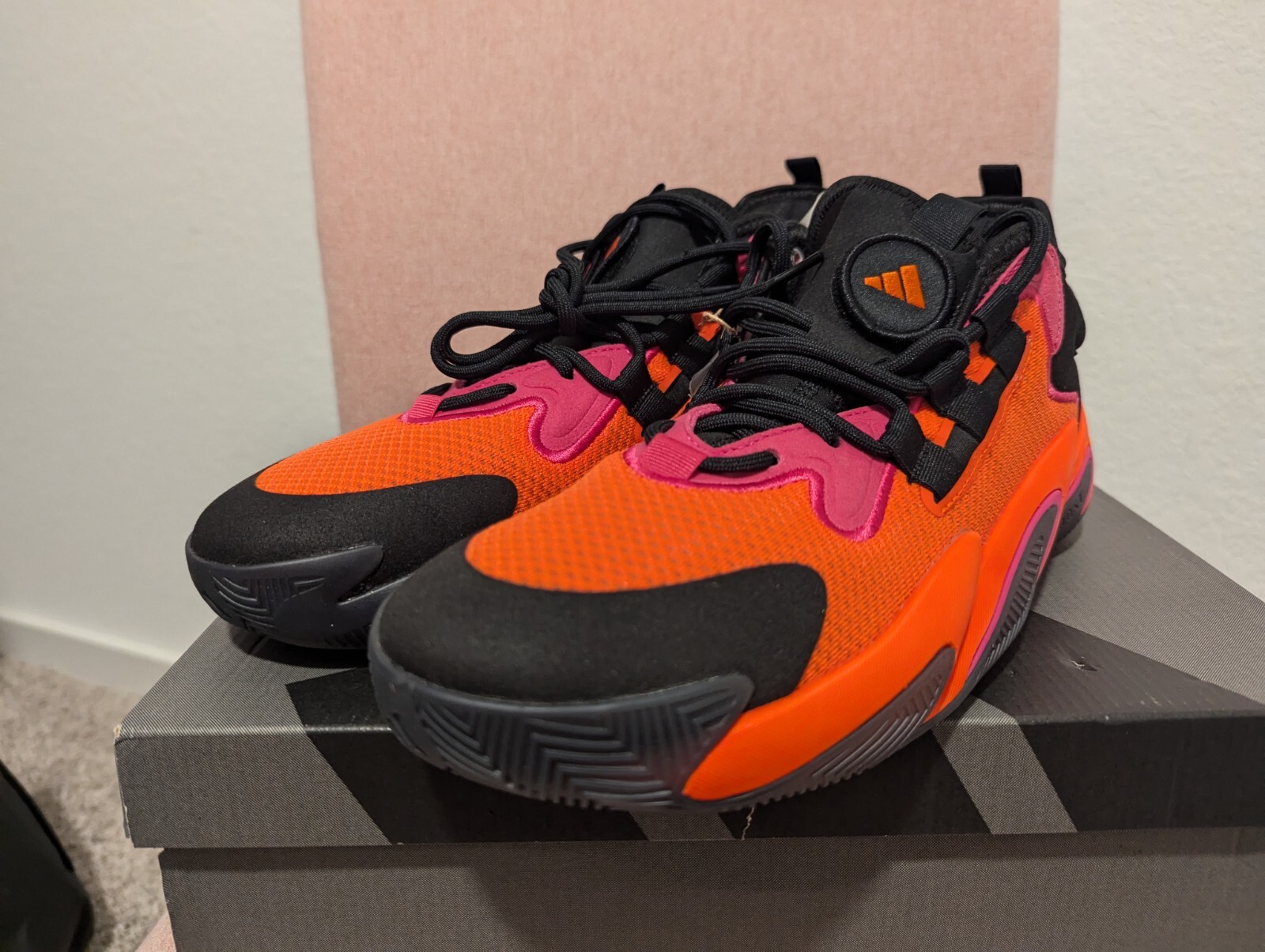 adidas BYW Select Low Black Impact Orange Men’s Size 9.5 New Boost You Wear