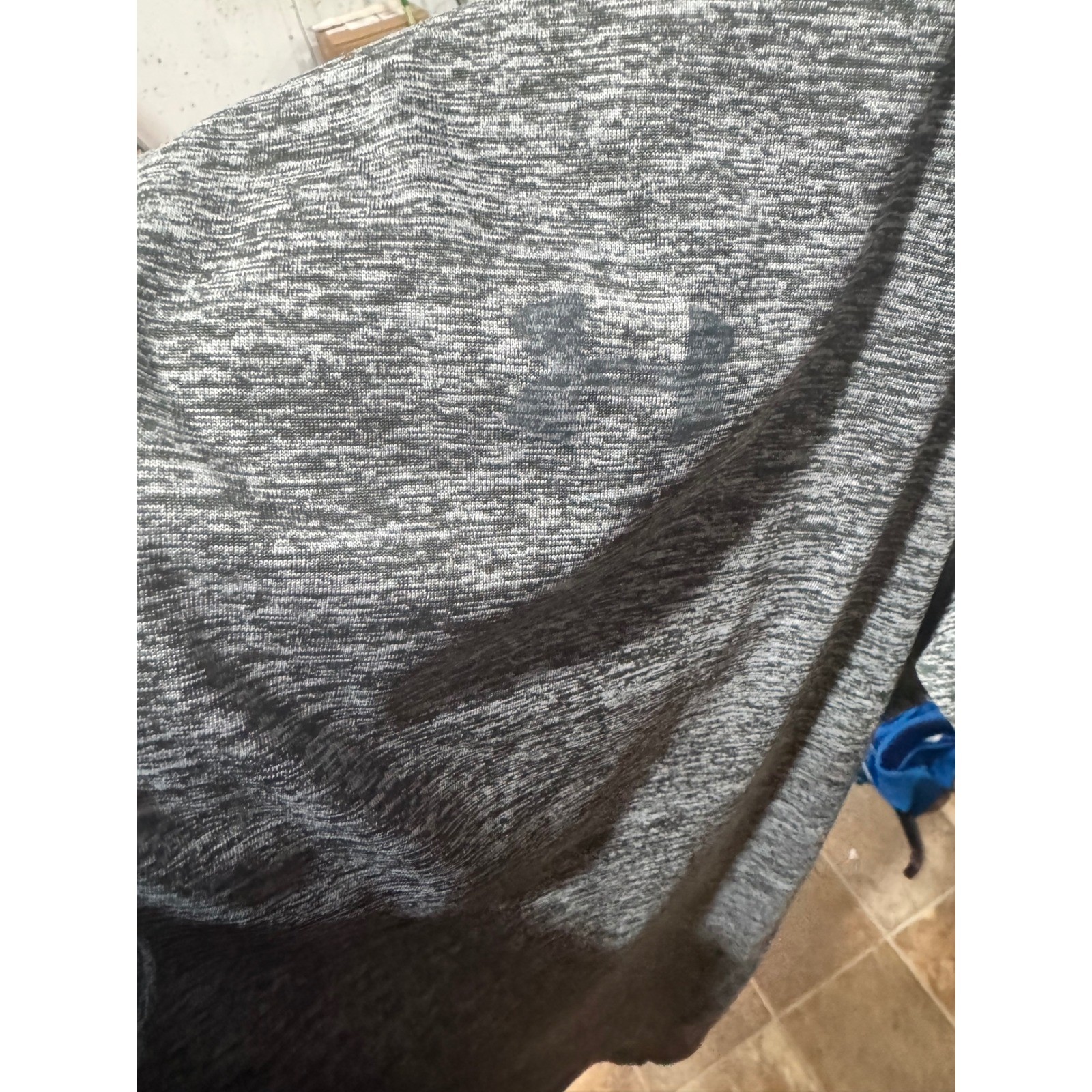 Under Armour Mens HeatGear Gray Space Dye Short Sleeve Workout Shirt XL Loose