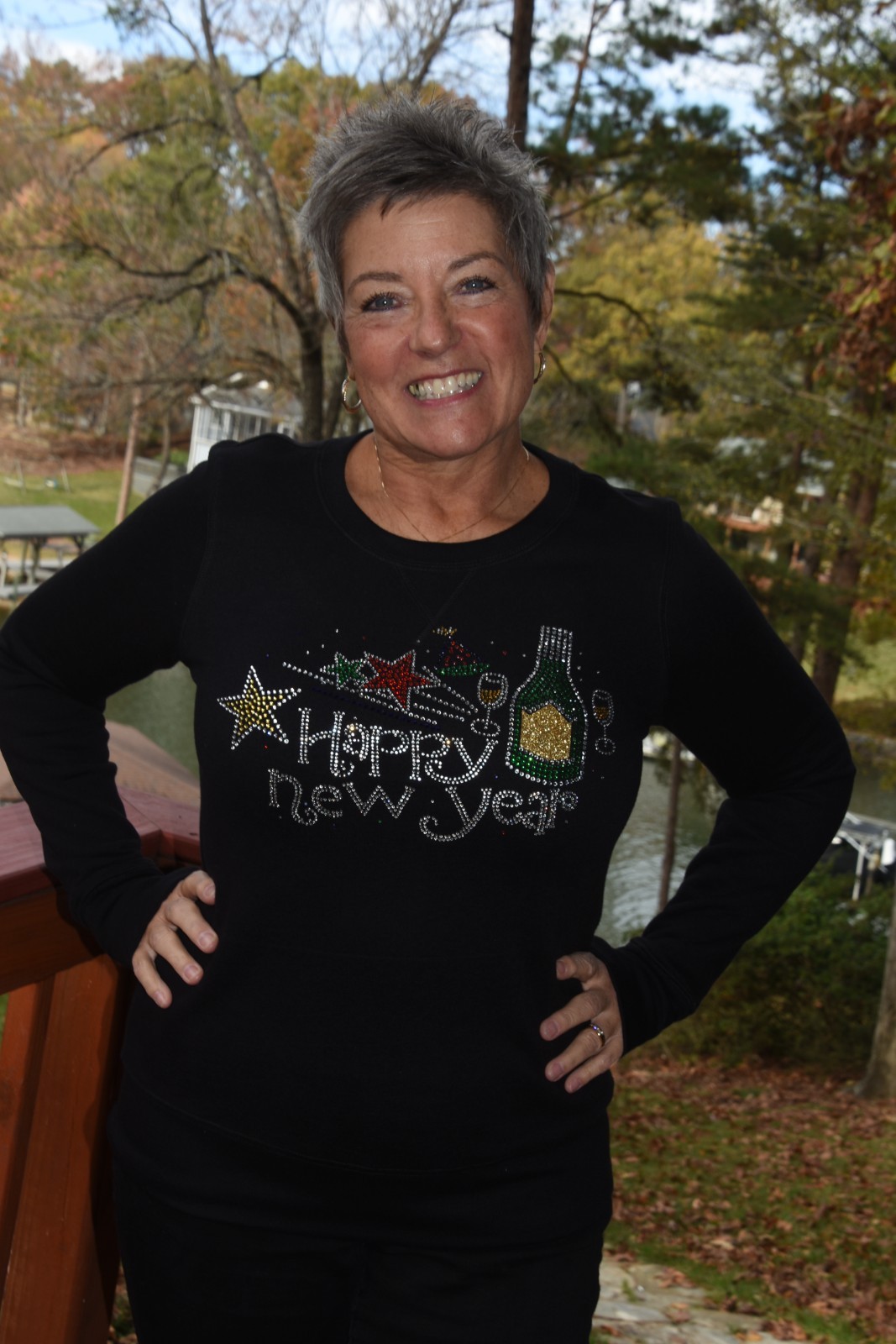 Happy New Year rhinestone glitter bling shirt XS S M L XL XXL 1X 2X 3X 4X 5X