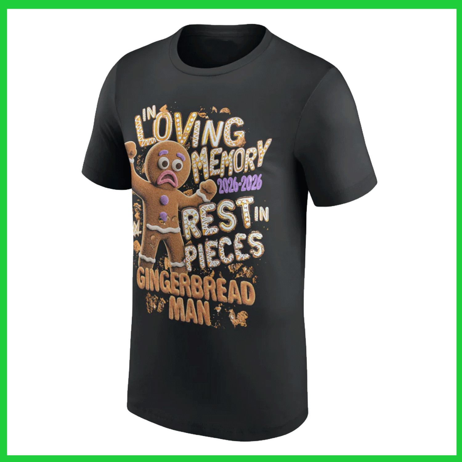 SALE – Sami Zayn Gingerbread In Loving Memory T-Shirt Reprint Black