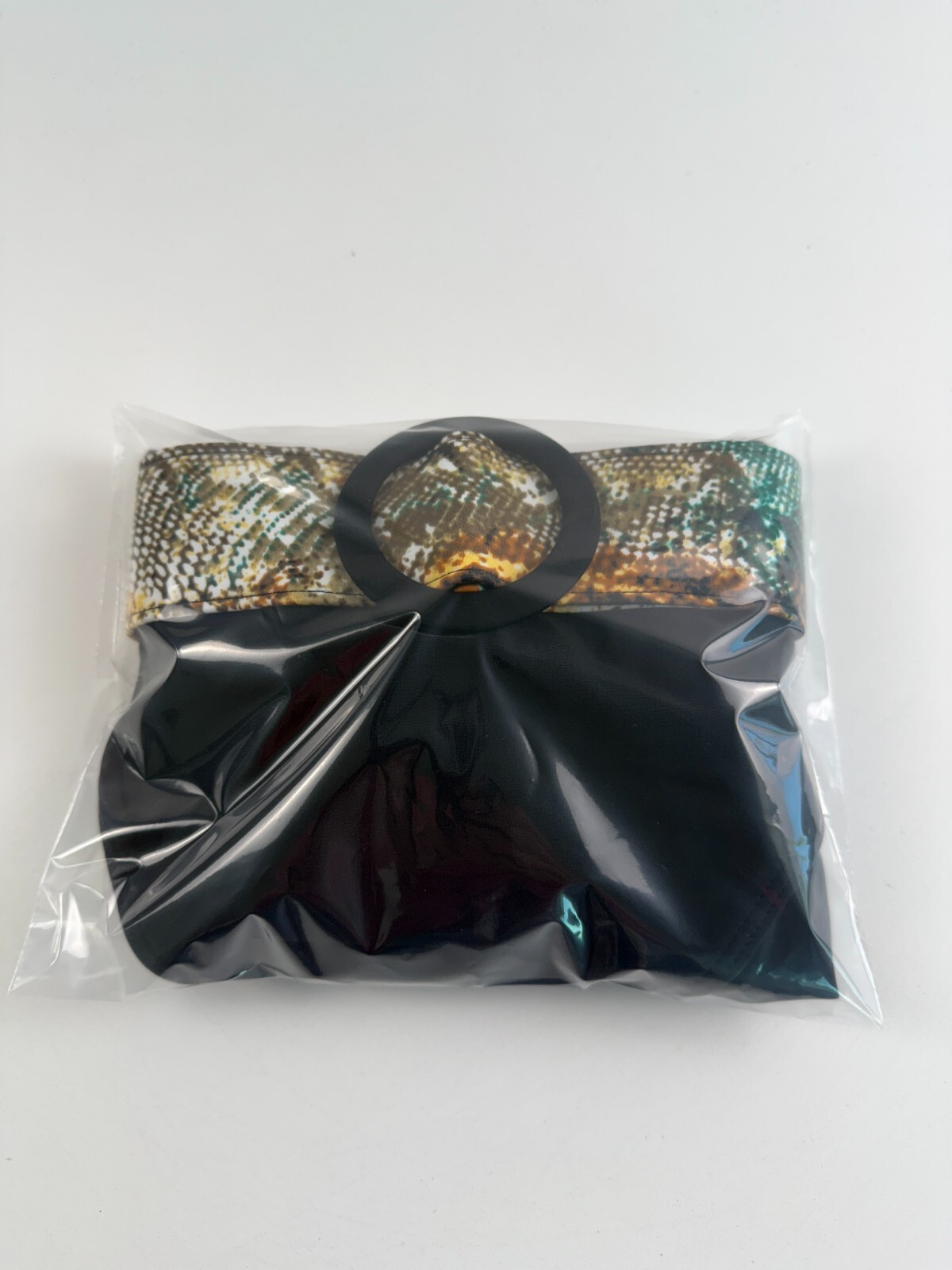 Bikini Bay Thick Belted Classic Hipster Bikini Bottom Black Size 16 NWT