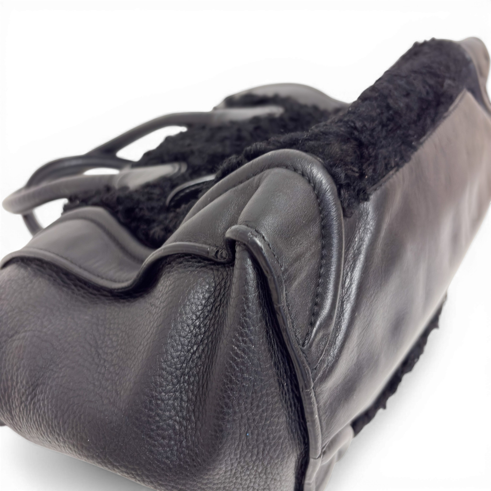 CELINE Leather Phantom Luggage Tote Bag Black
