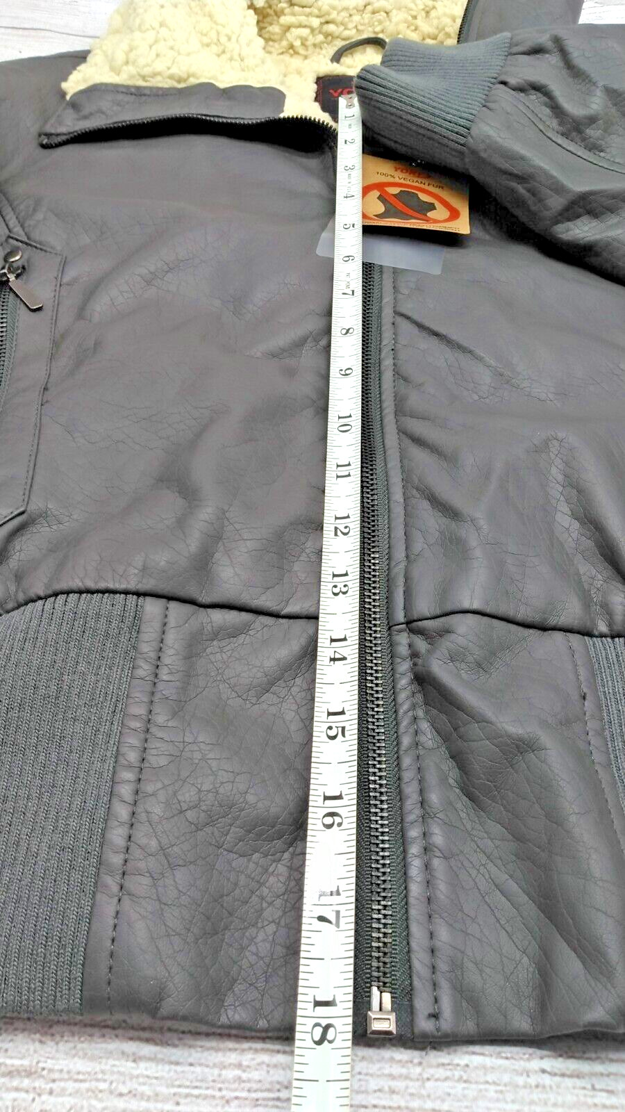 YOKI 100% Vegan Fur Faux Leather Zip-Up Jacket – Women’s Size 1XL NEW!