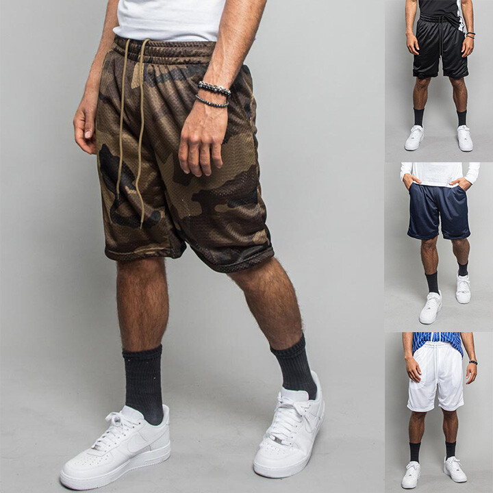 Men’s Basic Workout Athletic Gym Jersey Mesh Basketball Shorts S~5XL JS01-E1H